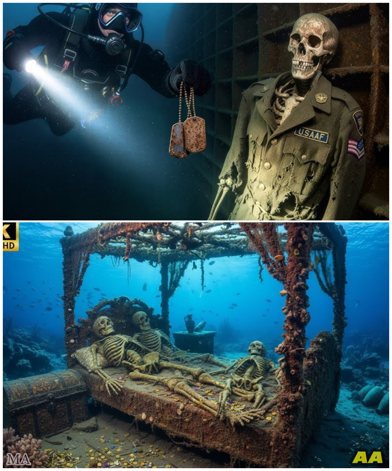 Treasure Hunting Inside a Forgotten WWII Bomber — Skeletons Still at Their Battle Stations