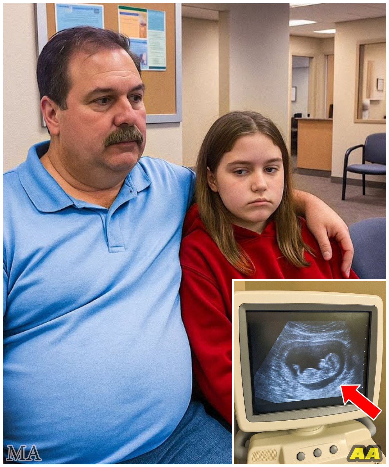 👀 Girl Acts Strangely Around Dad at Clinic, Doctor Takes Ultrasound and Begins to Panic! 🩺