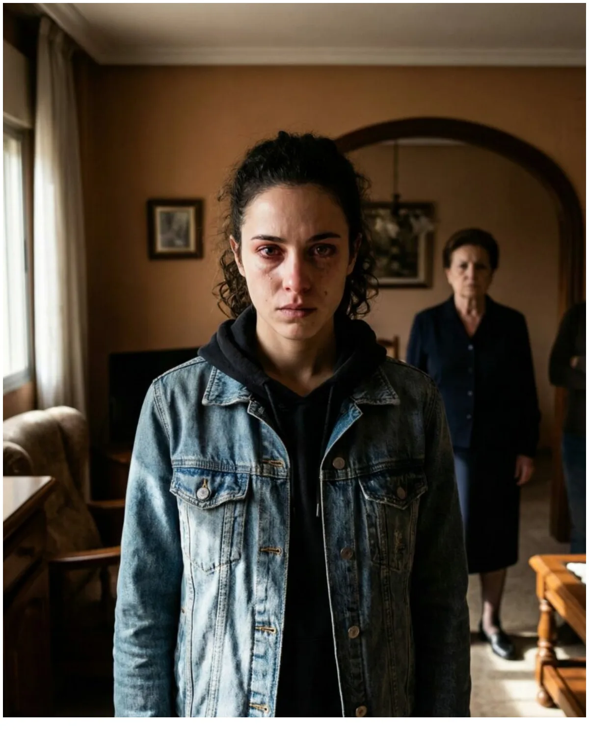 The air was thick with tension that morning, as if the house itself held its breath. Emily Carter stood at the threshold of her childhood home, staring at the door she’d passed through for years