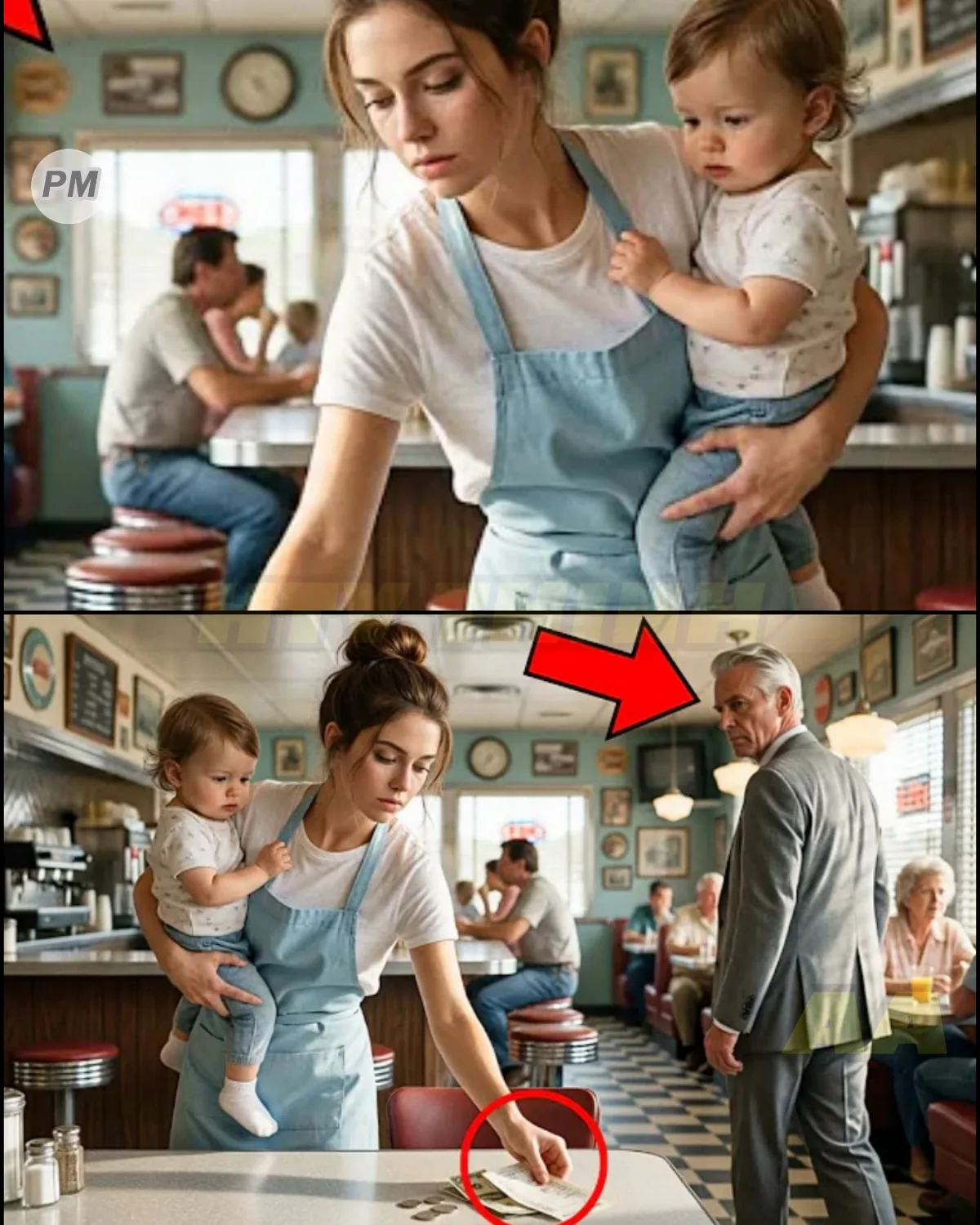 Billionaire Left a $0 Tip — But the Single-Mom Waitress Found a Secret Note Under His Plate……😲😲😲