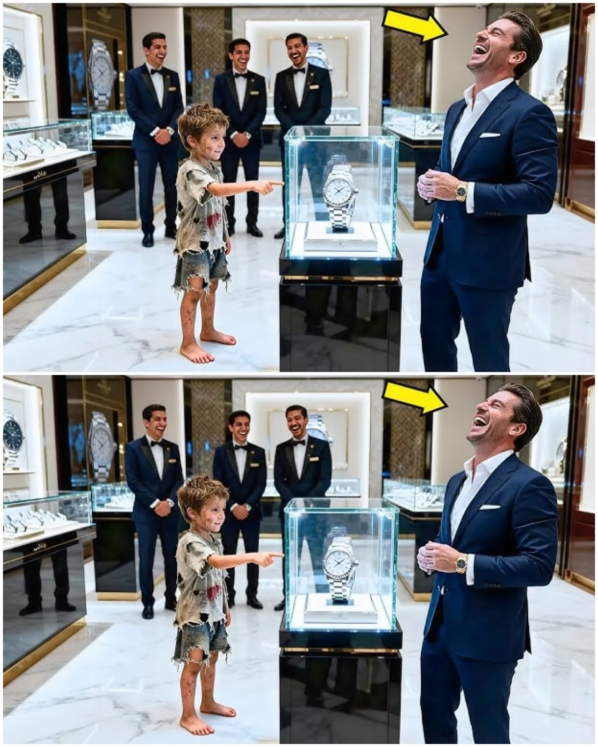 An 8-year-old boy in torn clothes entered Manhattan’s most exclusive watch boutique.