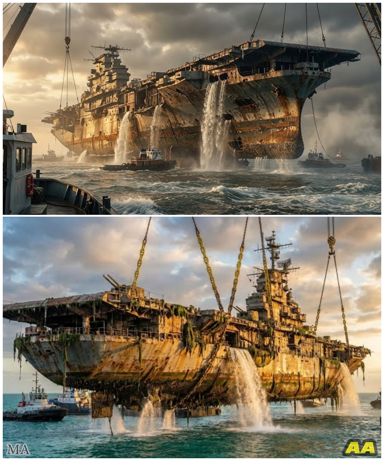 🦊 A SUNKEN WAR GIANT, A SILENT CREW, AND A DISCOVERY THAT FORCED SALVAGERS TO STOP EVERYTHING 🌊