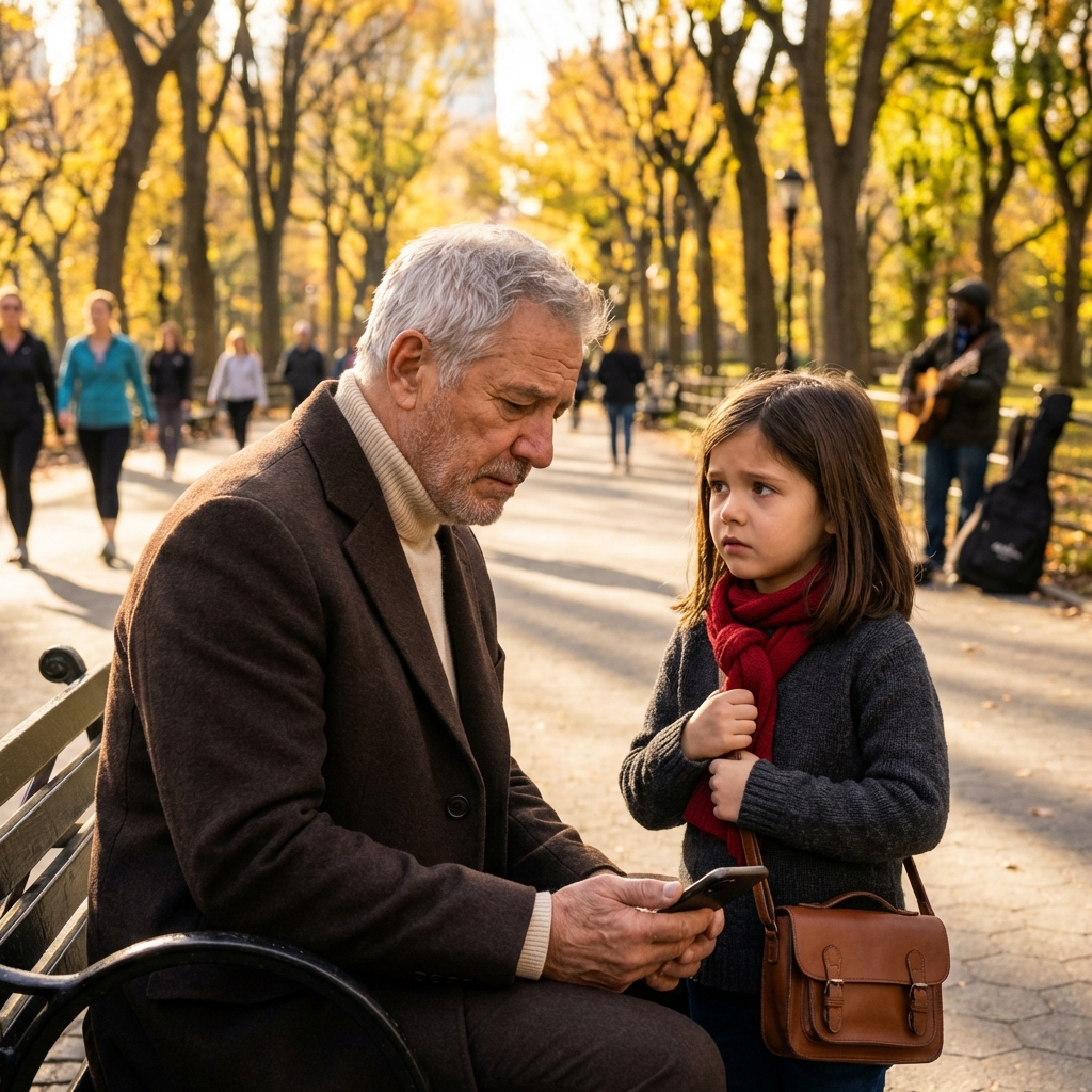 “Please, just pretend to be my dad for one afternoon,” the strange girl begged. The 61-year-old millionaire laughed—until he noticed the broken photo in her hand. A five-year secret, a familiar face, and a truth that looked disturbingly like himself.