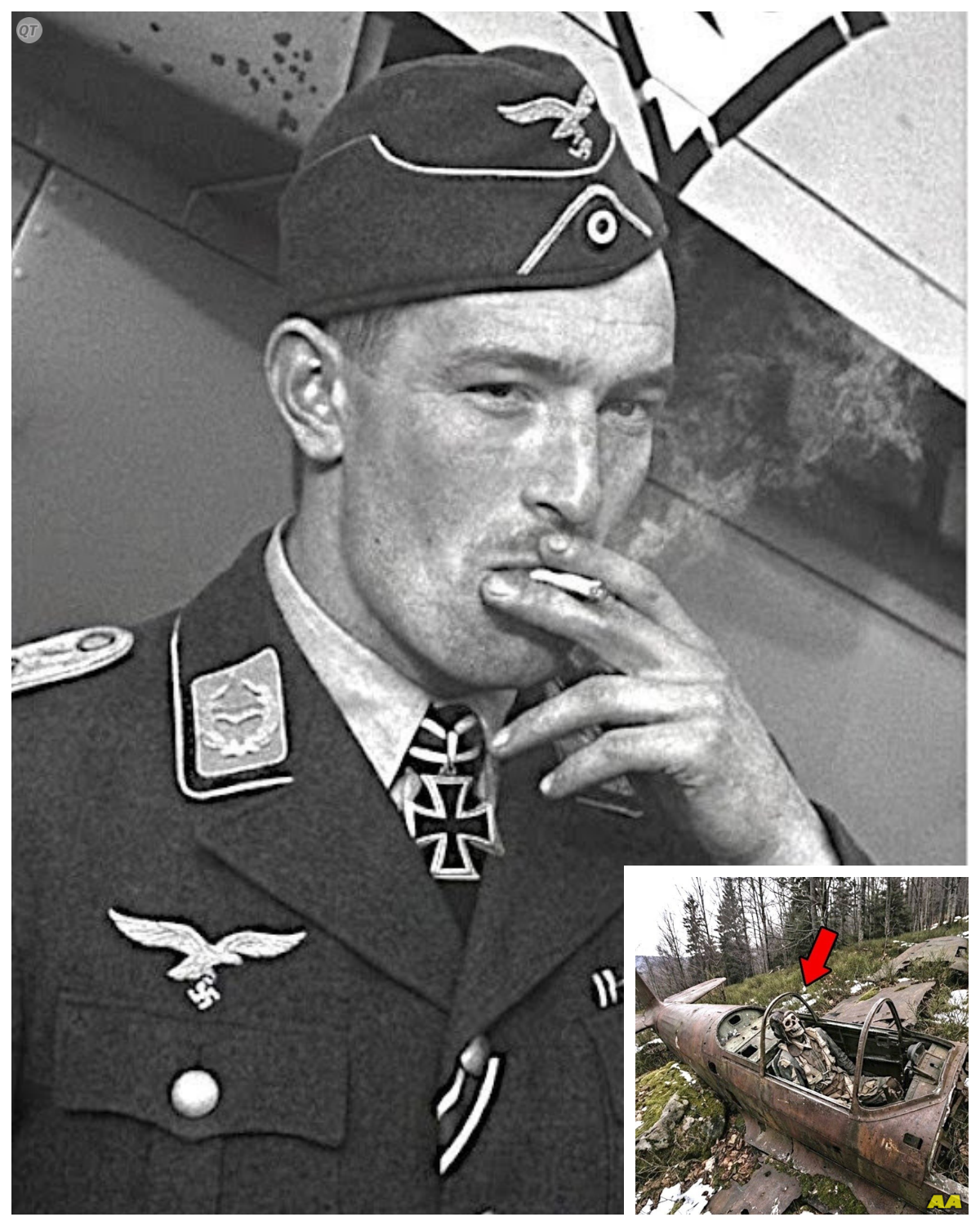 German Pilot Vanished During WWII — 82 Years Later, His Downed Plane Was Found in Eastern Poland Spring 1,945. The war is all but lost. Nazi Germany is crumbling under the weight of a two-front assault. The eastern front has collapsed. Allied bombers roam German skies unchecked. And in northern Italy, what’s left of the Luftvafa clings to a handful of air strips carved into crumbling farmland. One of those outposts, barely more than a dirt runway, surrounded by fuel drums and frostbitten mechanics, launches its first mission just after dawn. The pilot is Oberlugnant Eric Clausner, 24 years old, tall, quiet, meticulous, known for flying with a silver crucifix stitched inside his flight suit. He climbs into the cockpit of a Messor Schmidt BF 109, a machine so worn it rattles under idle. His orders, patrol the upper reaches of the Lumbery Alps and report any signs of Allied movement coming through the mountain passes. It’s routine, the kind of mission that should last under 90 minutes. He lifts off alone, disappears into low-hanging cloud, and is never seen again. No mayday call, no return to base, no sign of impact……… Full in the comment 👇