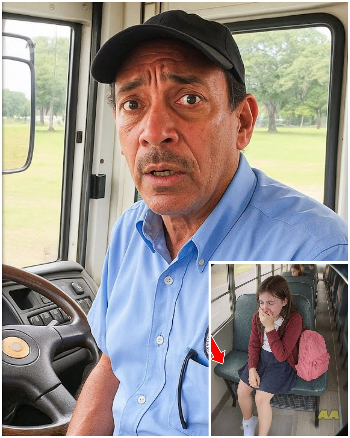 Bus Driver Notices Girl Crying Daily, Looks Under Seat After Drop-Off and Gasps!