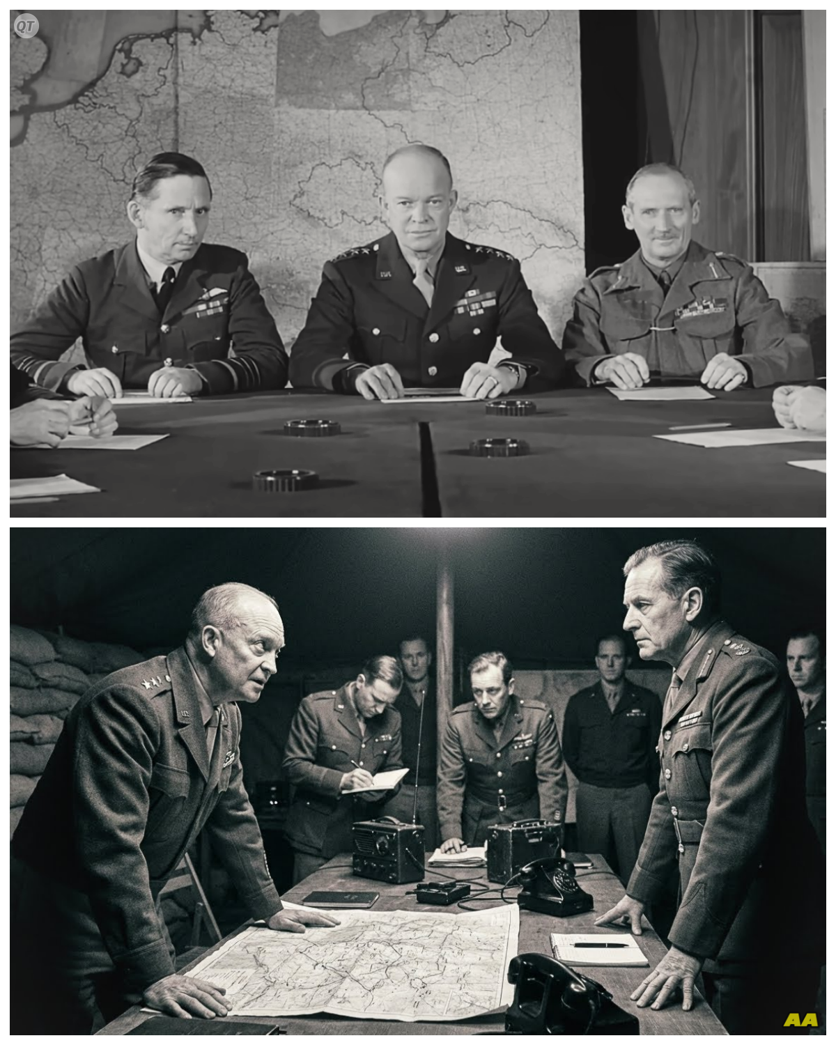 “Good God, They’re Already There” — What Eisenhower Said When Canada Blitzed Through The Scheldt  October 1944.  Supreme Headquarters, Allied Expeditionary Force, Versail, France.  The Grand Palace that once housed French kings now held the maps and plans of men trying to win a war.  In a large room filled with charts and photographs, General Dwight Eisenhower stood over a table, staring at images that made his stomach tight with worry.  The photographs showed water, miles and miles of water where farmland should be.  The Germans had blown up the dikes on purpose, flooding the fields of Holland until the land looked more like a shallow sea.  In the middle of all that water sat concrete bunkers, their dark guns slits pointing outward like angry eyes.  These were the defenses of the Shelt estuary, 85 miles of flooded hell that stood between the allies and victory…………. Full in the comment 👇