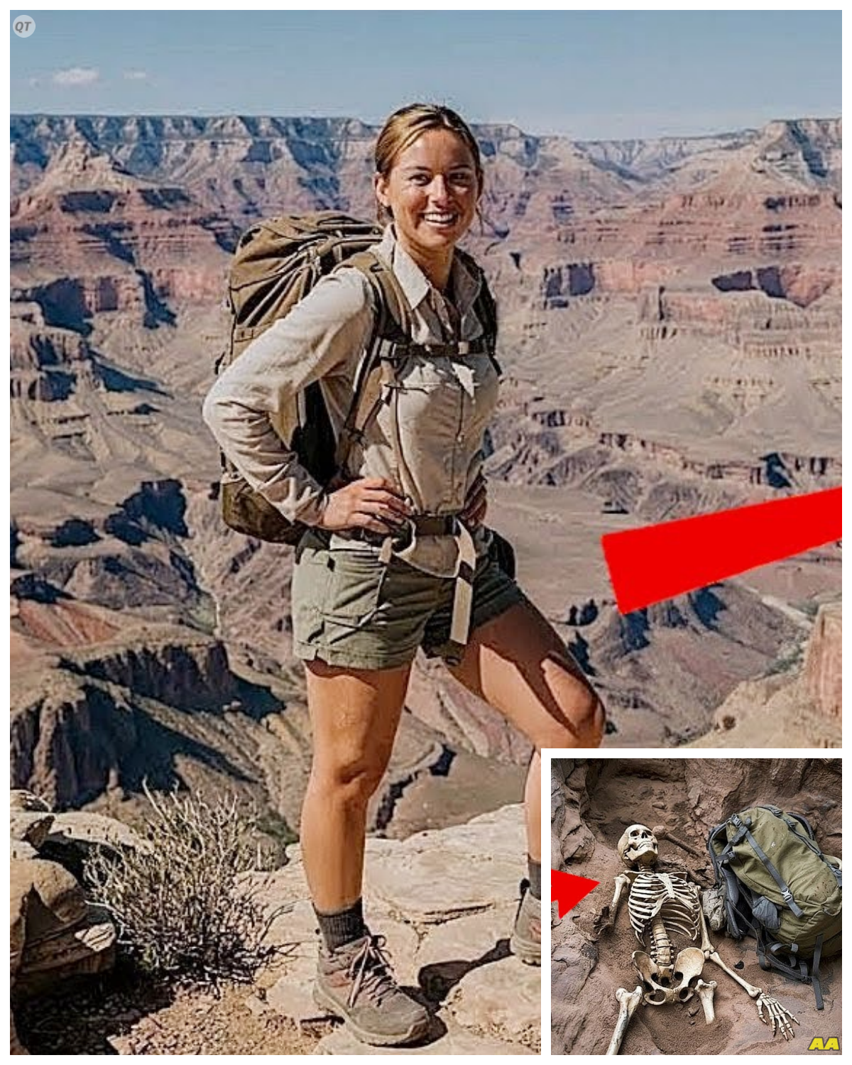 She Vanished in the Grand Canyon, 10 Years Later a Backpacker Did This After a Chilling Discovery  The Grand Canyon is a place of wonder.  A jagged scar carved by time.  Beauty cloaked in danger.  From the rim, it stretches endlessly.  Colors shifting with every hour.  Shadows pooling in crevices that haven’t seen sunlight in centuries.  Tourists flock to its overlooks every year.  Phones raised, smiles frozen, but only a few dare to descend into its depths.  Fewer still return with their stories intact.  In May 2014, a woman entered that vast cathedral of stone and silence and never came back.  Her name wasn’t in the headlines the way some disappearances are.  There were no helicopters on standby, no press conferences, no dramatic rescues…….. Full in the comment 👇