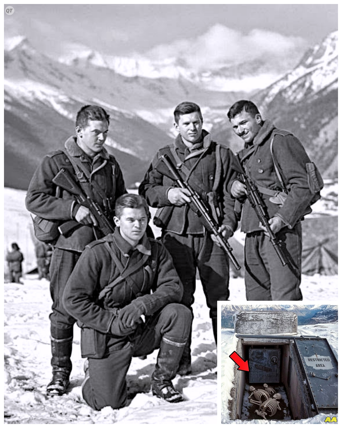 4 Infantrymen Vanished In 1941 — 75 Years Later, Their Shelter Was Found Intact In The Mountains..  December 7th, 1941.  Pearl Harbor burns.  America enters the war.  But thousands of miles away from the smoke and chaos of the Pacific, four young soldiers received orders that would lead them into a mystery that would baffle investigators for 3/4 of a century.  They were told to establish a remote observation post high in the rugged peaks of the Cascade Mountains.  It should have been routine, a simple assignment lasting just a few weeks.  Instead, they vanished without a trace, leaving behind only questions that haunted the military for decades.  Then, in 2016, a team of mountaineers made an impossible discovery.  Hidden beneath layers of snow and ice, perfectly preserved by the mountains brutal conditions, they found something that defied all logic.  a military shelter untouched by time, containing equipment, personal belongings, and evidence that would finally reveal what happened to those four men during one of the most brutal winters on record.  What they uncovered wasn’t just the fate of four forgotten soldiers.  It was proof of human endurance in the face of impossible odds and a story of survival that no one saw coming.  The discovery would rewrite military history and answer questions that families had carried for 75 years.  But the truth they found was more incredible than anyone could have imagined.  November 15th, 1941, Staff Sergeant Michael Romano adjusted his pack one final time as he stood outside the military transport depot in Tacoma, Washington……….. Full in the comment 👇