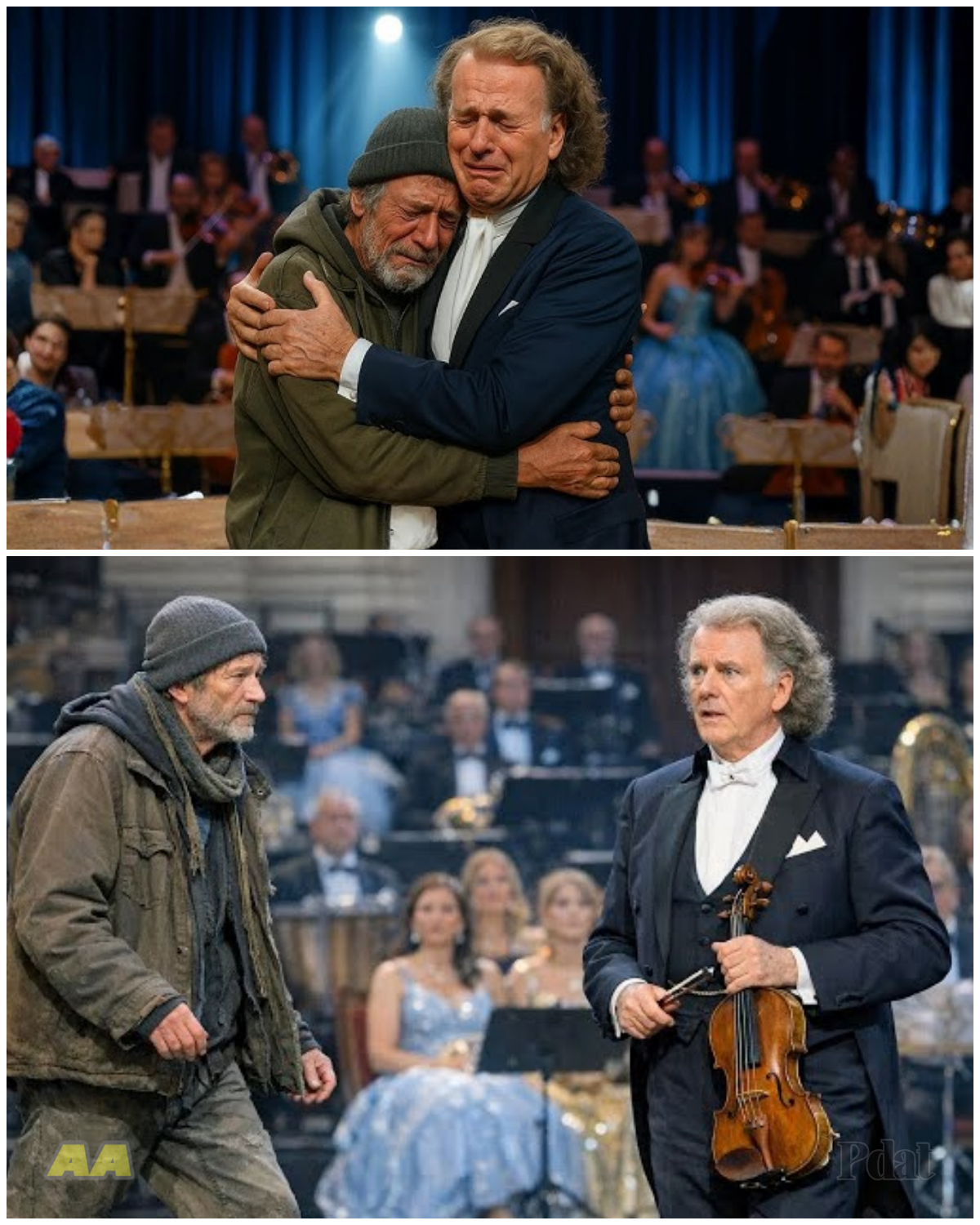 ANDRÉ RIEU BREAKS DOWN AS HOMELESS MAN ASKS: ‘DO YOU BELIEVE IN GOD?’