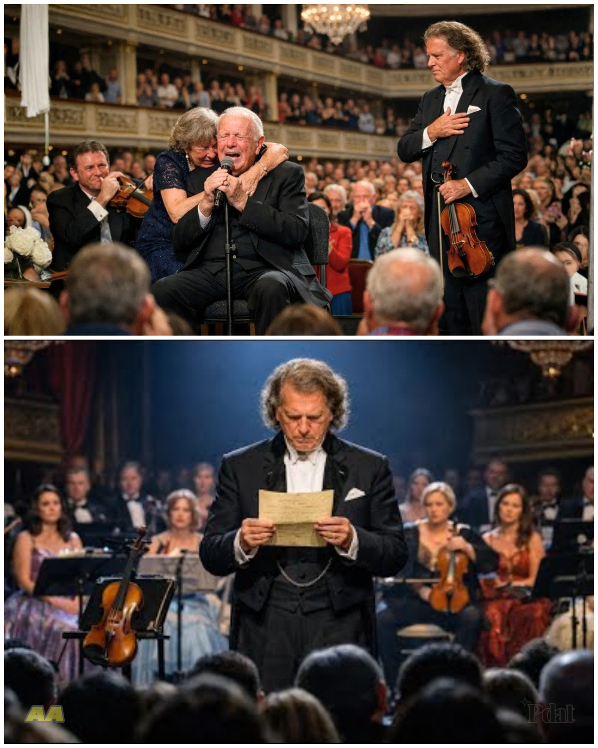 JUST BEFORE THE END, AN OLD MAN WHISPERED “THE ROSE”… AND André Rieu CALLED HIM ON STAGE