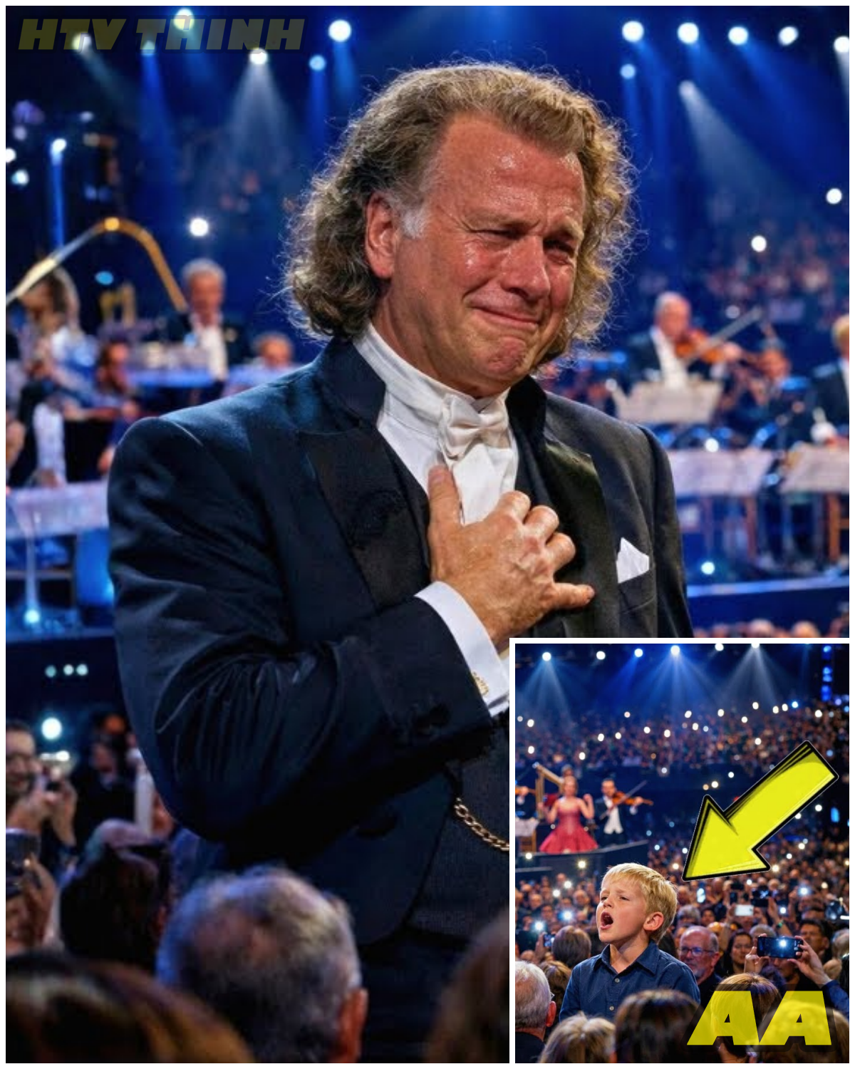 😱 IT WAS A NORMAL EVENING… UNTIL A CHILD sang AVE MARIA FROM THE AUDIENCE AND ANDRÉ RIEU STOOD SILENT 😱 – HTT