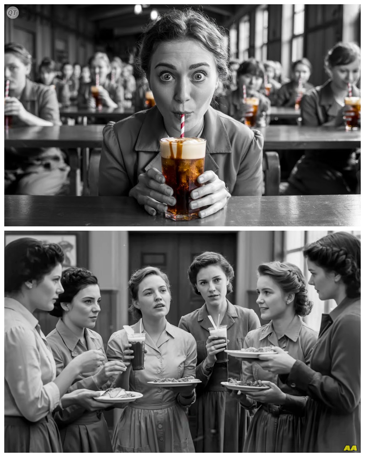 “The Americans Said, ‘Root Beer Float'” — Female German POWs Thought It Was Champagne April 12th, 1945. The transport truck rumbled through the gates of Camp Shanks, New York, carrying 43 German women who had once believed they would never be captured. Margaret Klene pressed her face against the small window, watching American soldiers move with casual confidence along the perimeter. At 22 years old, she had spent the last 3 years as a communication specialist for the Vermacht. Convinced she was serving a righteous cause. Now stripped of that certainty, she clutched a small brass compass her father had given her before she left Stoutgart. It no longer pointed toward anything she recognized as home. The women descended from the truck in silence, their gray auxiliary uniforms dirty and torn from weeks of transit through France and across the Atlantic. They had been told to expect brutality, starvation perhaps worse. The propaganda had been clear. Americans showed no mercy to capture Germans, especially women who had dared to serve in military capacities. Margaret stealed herself for whatever horrors awaited them behind the chainlink fences of this prisoner of war facility. Captain Robert Morrison stood waiting at the processing center, a clipboard in his hands and an expression that confused Margaret completely. He looked tired, yes, but not cruel, not hateful………….