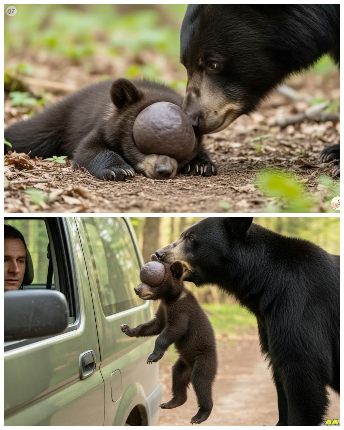 Illness Took a Bear Cub’s Sight — His Mother Begged Rescuers to Save Her Baby