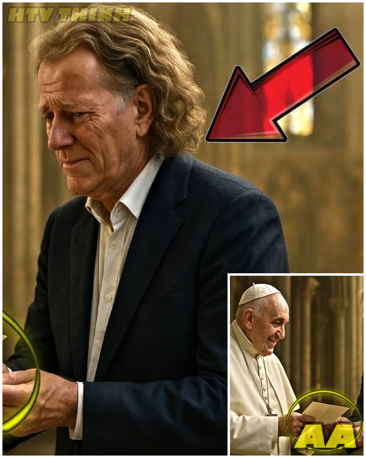 😱 THE POPE LEFT A LETTER FOR ANDRÉ RIEU BEFORE HIS DEATH, WHAT HE WROTE MADE ANDRÉ RIEU CRY 😱 – HTT