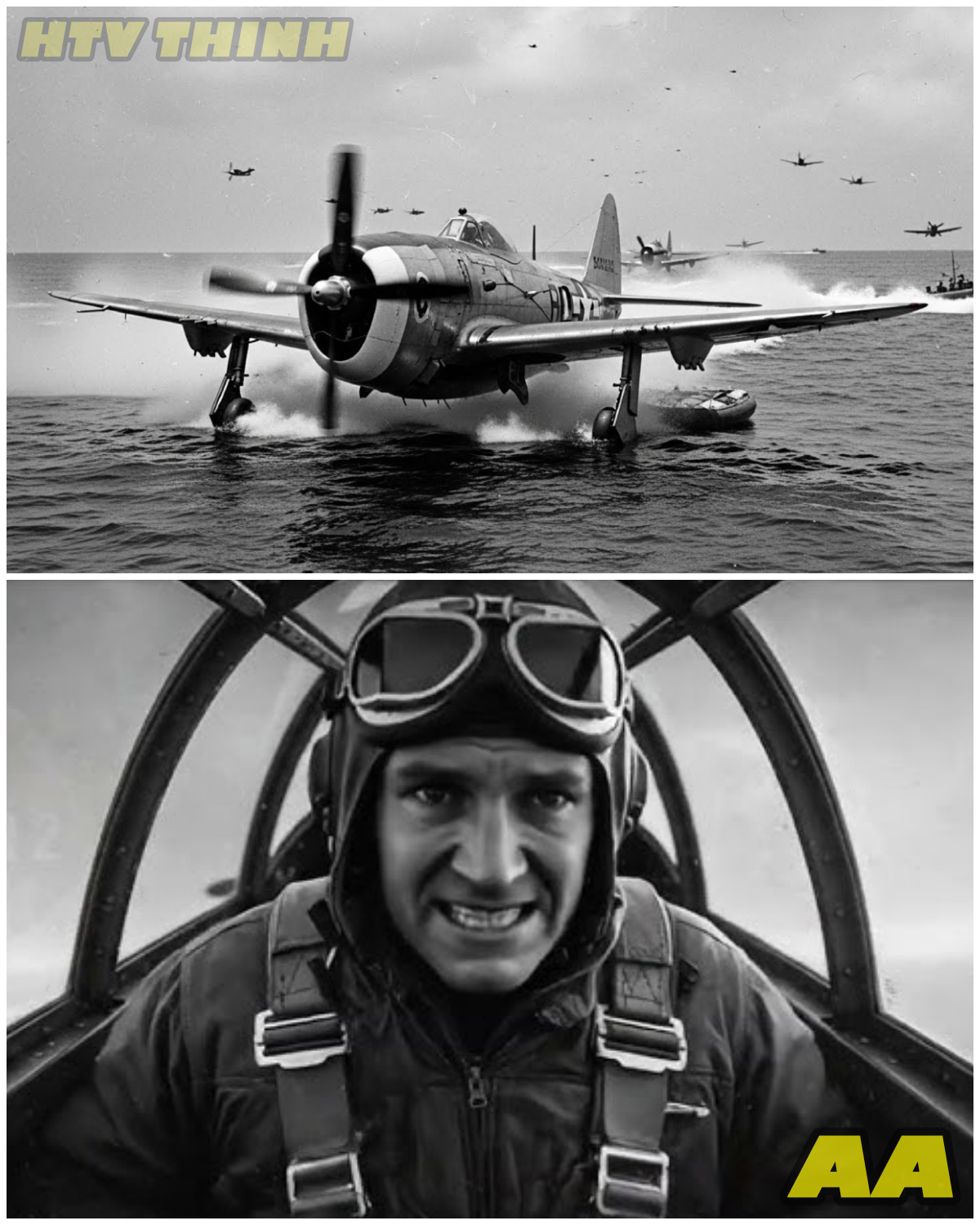 😱 P-47 Pilot Ditched in Ocean to Save 9 Men – Fought 20 Fighters for 90 Miles 😱 – HTT