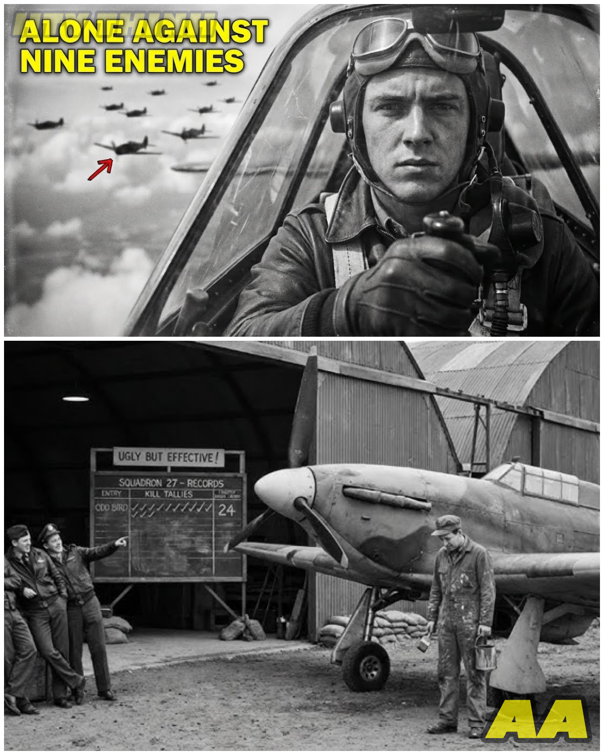 😱 “Abort, Abort – He’s Too Fast!” – German Radios Collapsed as a Rookie in a P-51 Escaped 9 FW-190s 😱 – HTT