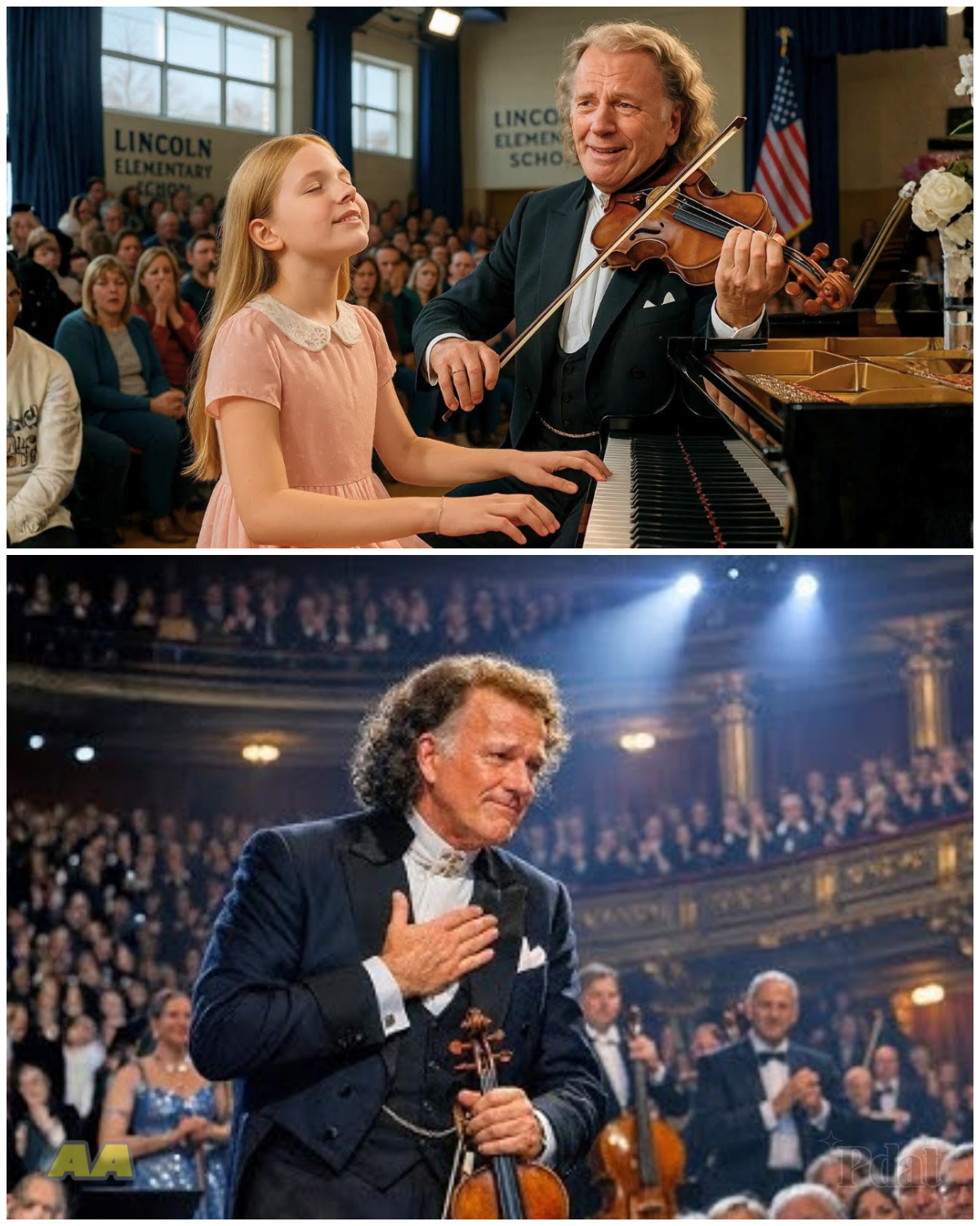 BLIND 9-YEAR-OLD GIRL PLAYS ‘SECOND WALTZ’… THEN ANDRÉ RIEU SUDDENLY STANDS BEHIND HER