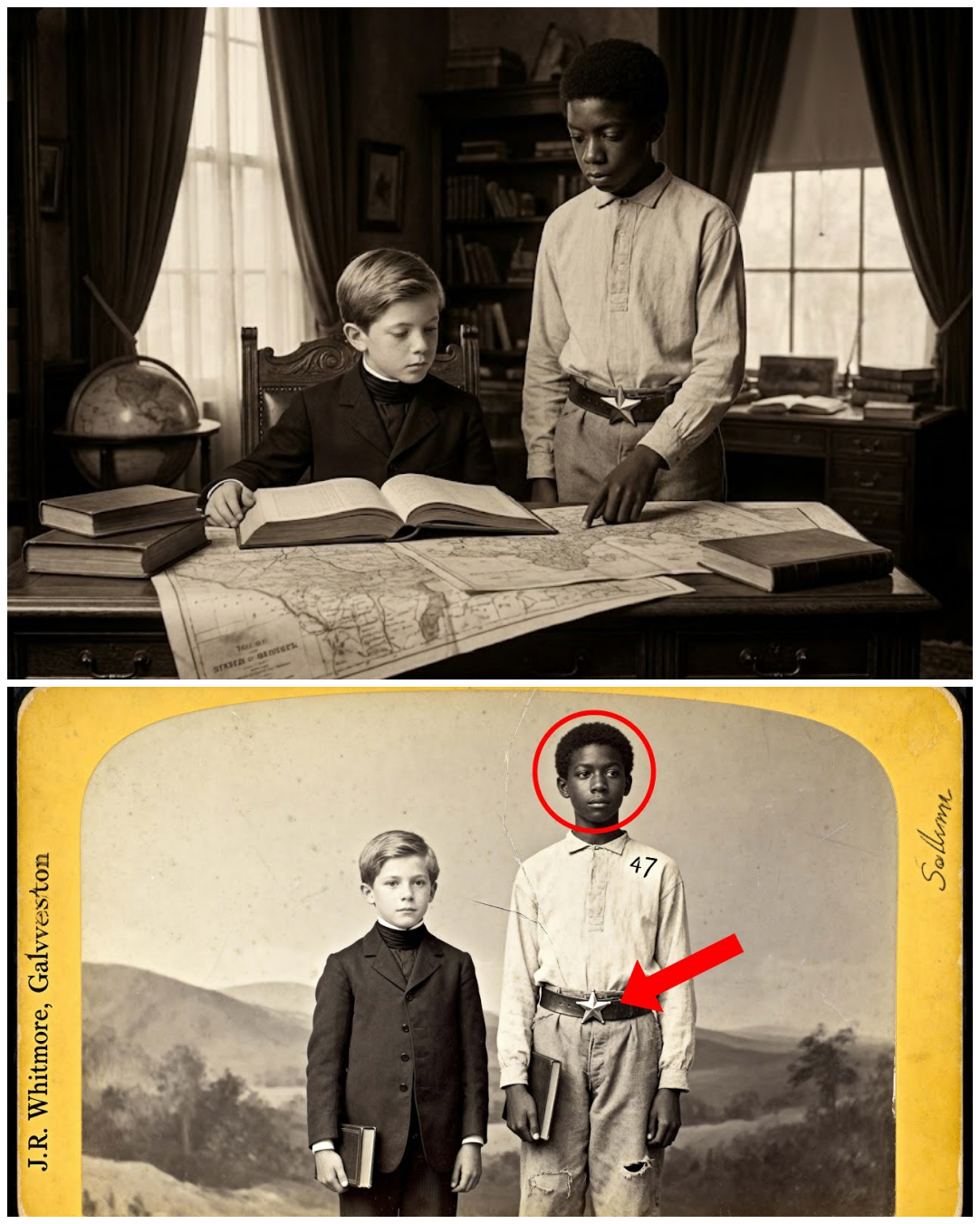 This 1871 Studio Portrait Looks Harmless Until You Notice The Boy’s Belt