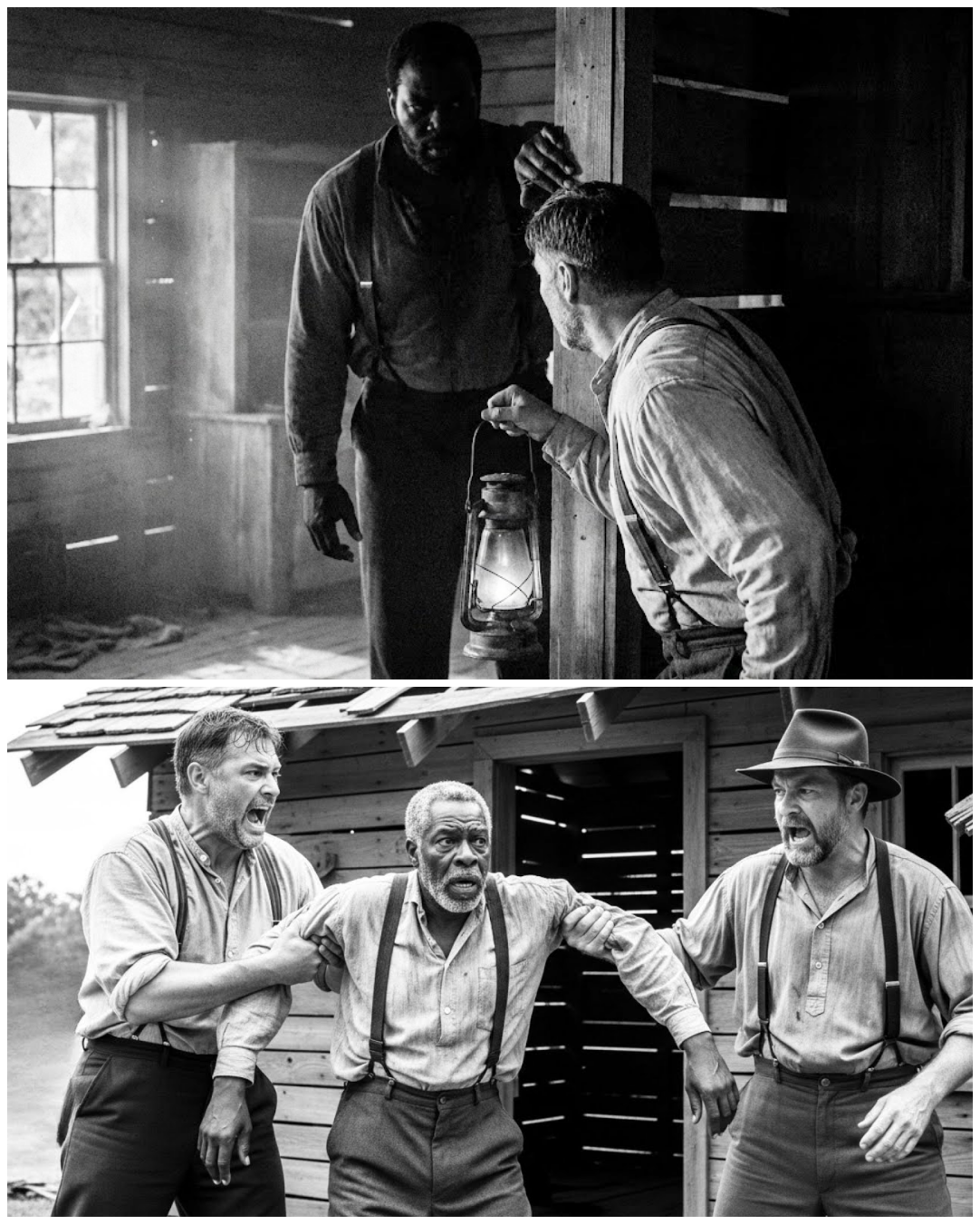 An old freed slave hid in an abandoned house — masters found him, but did not see his giant son.