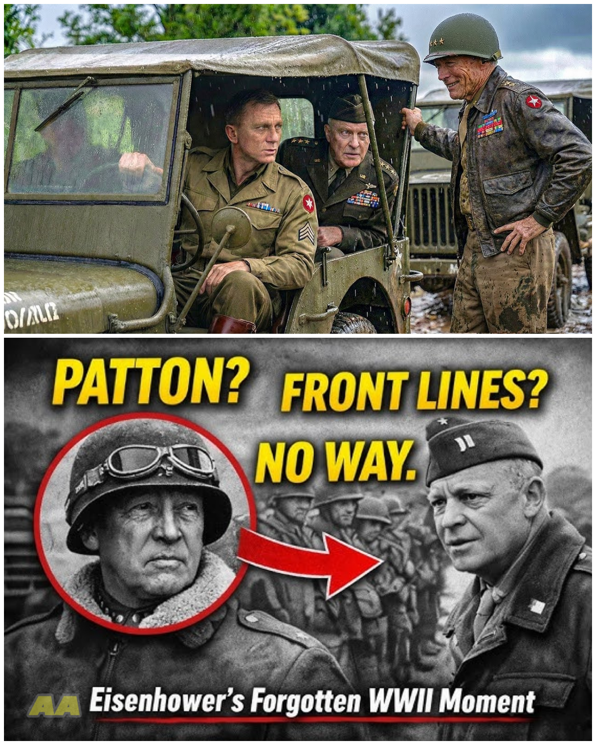 “Sir, That IS Patton” — The Moment Eisenhower Didn’t Recognize His Own General at the Front Lines