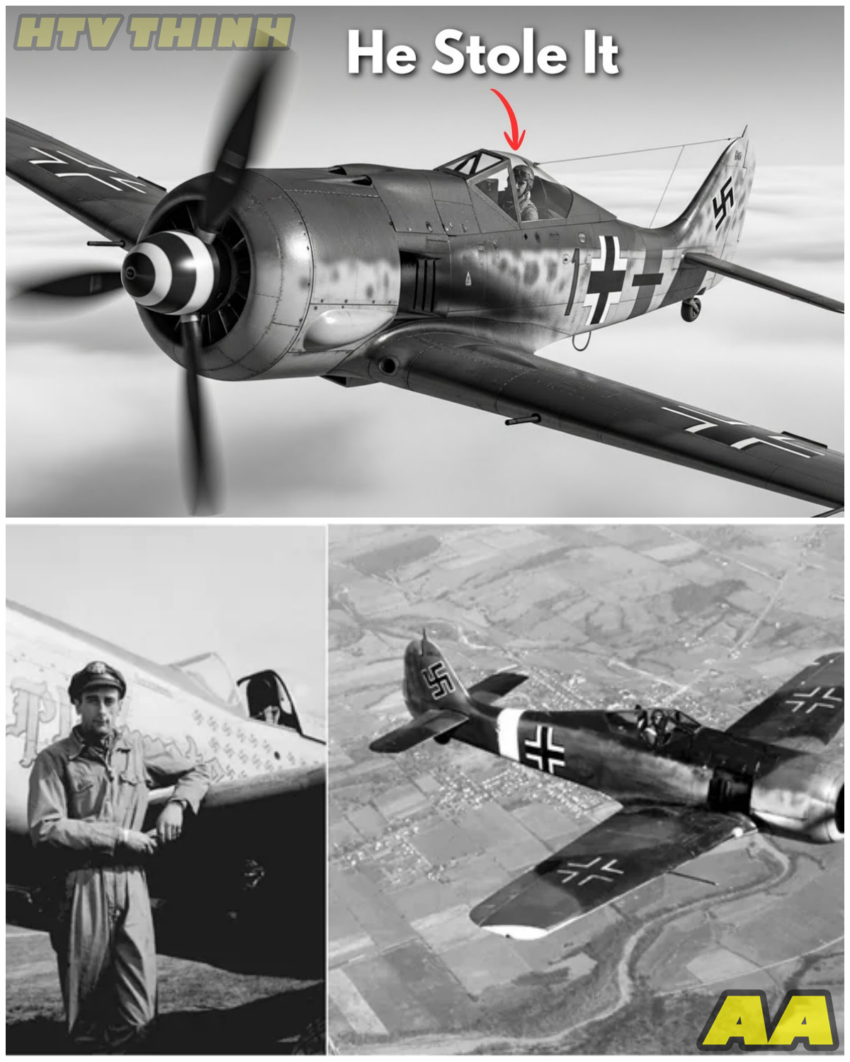 😱 They Shot Down His P-51 – So He Stole a German Fighter and Flew Home 😱 – HTT