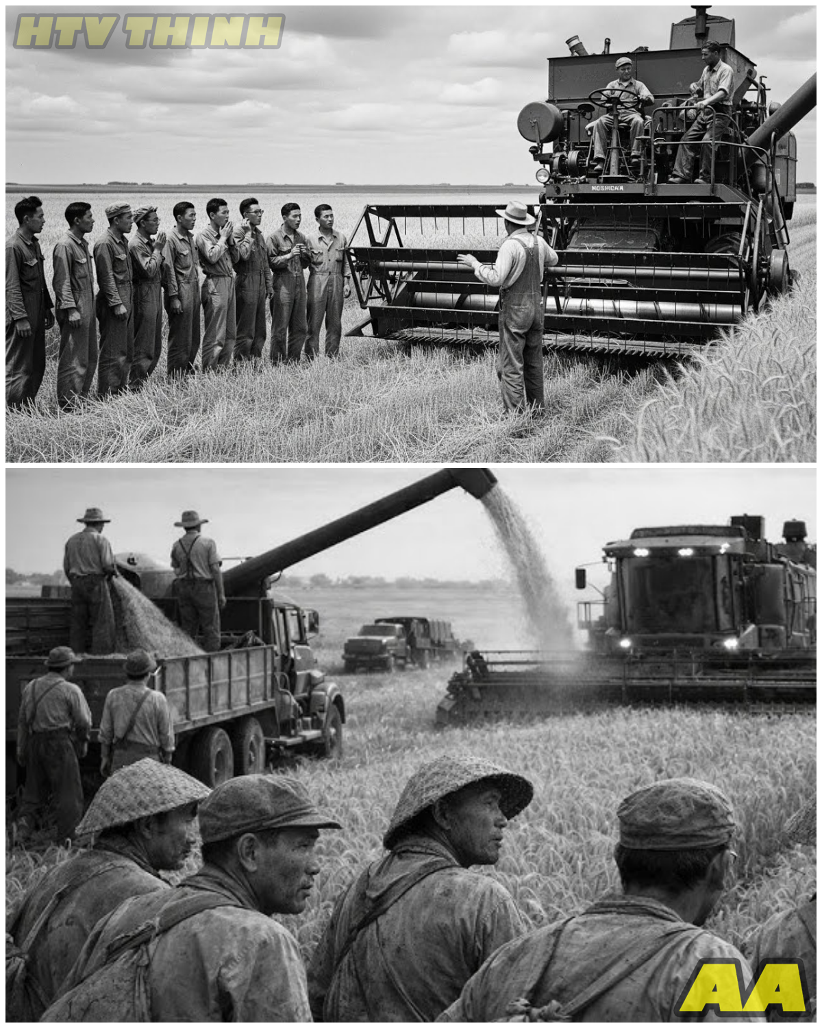 😱 Japanese POWs in Nebraska Were Shown a Combine Harvester – They Thought It Was a War Machine 😱 – HTT