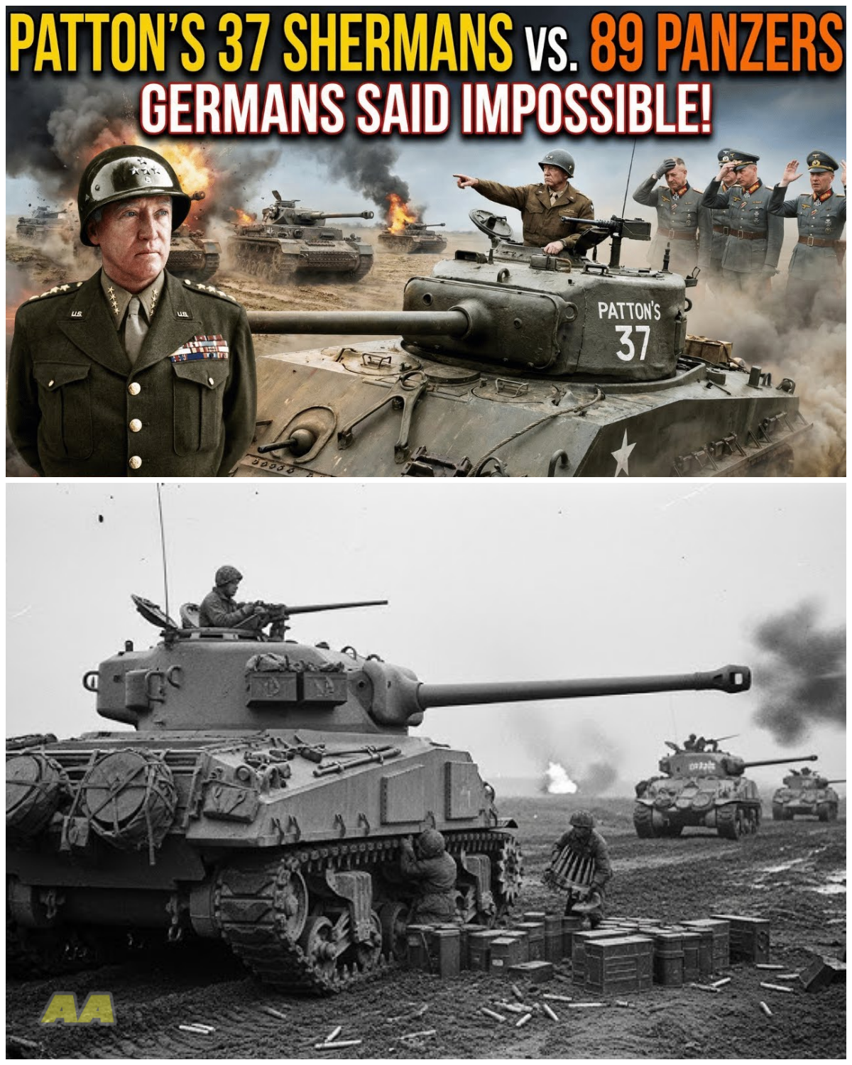 When General Patton’s 37 Shermans Destroyed 89 Panzers — German Generals Called It Impossible