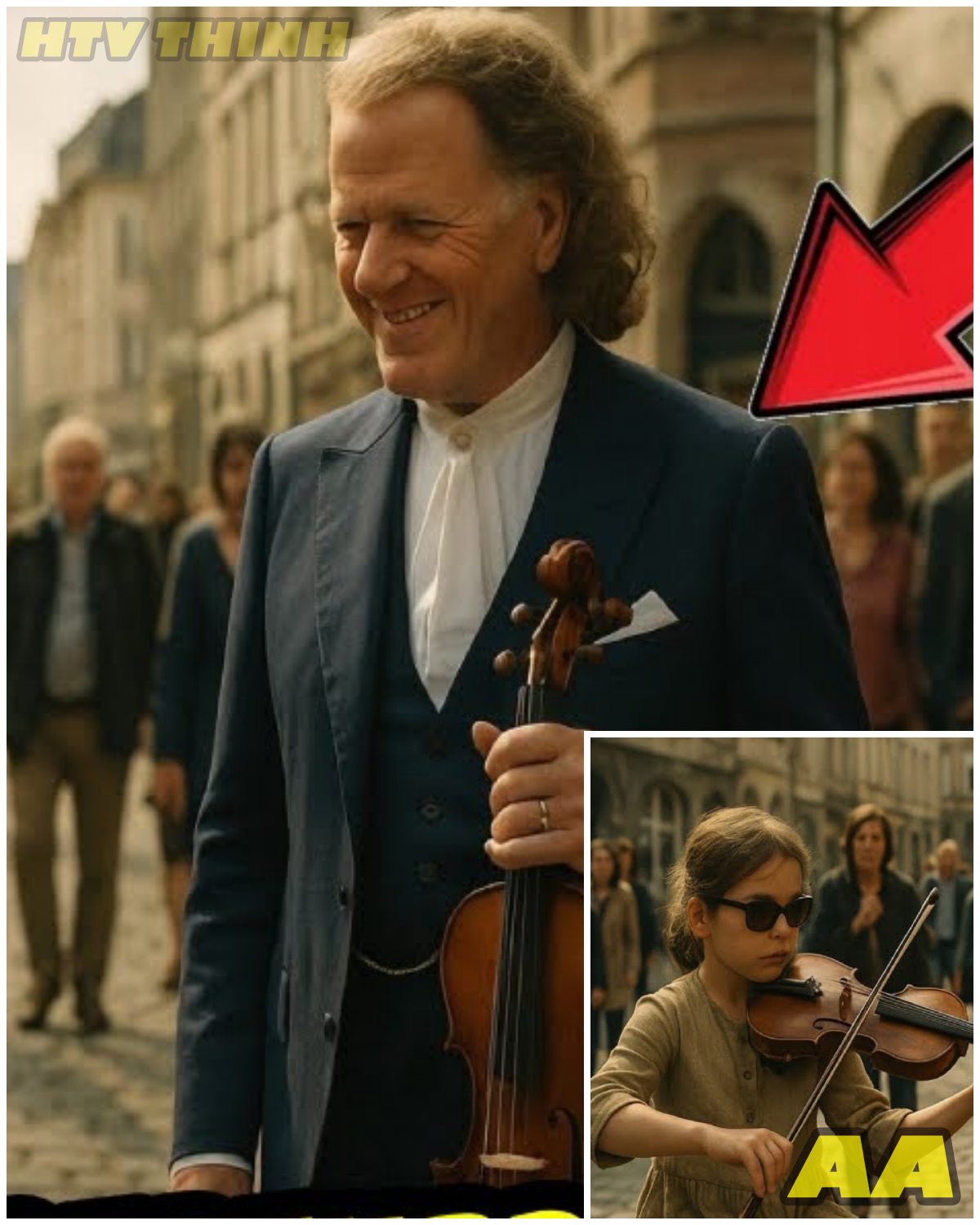 😱 BLIND GIRL PLAYS VIOLIN IN SQUARE… WHAT ANDRÉ RIEU DOES MOVES THE WHOLE CITY 😱 – HTT