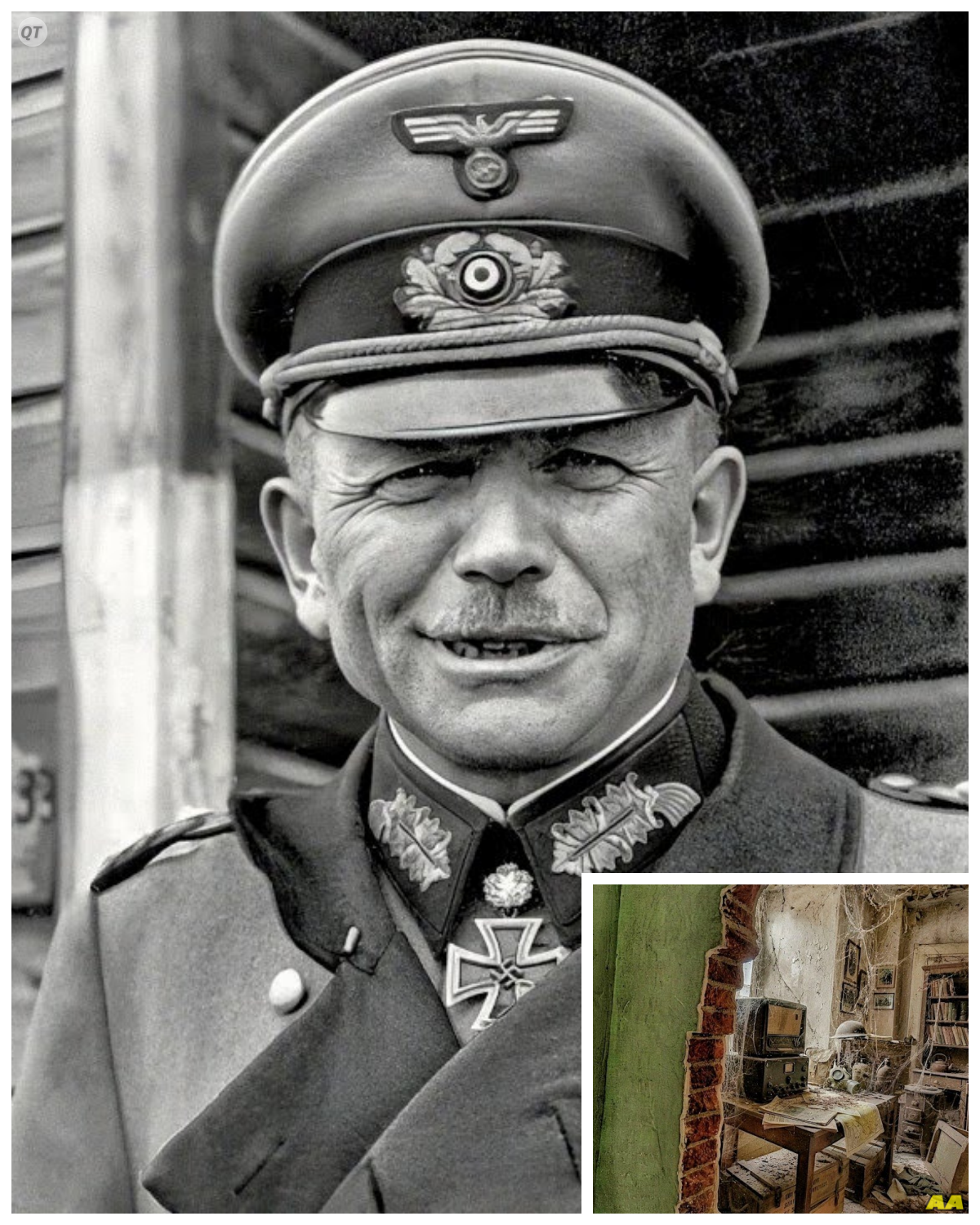 German General Escaped Capture — 80 Years Later, His Safehouse Was Found Hidden Behind a False Wall  It was supposed to be a routine renovation, nothing more than replacing floorboards and updating the plumbing in an old farmhouse just outside the Bavarian village of Kunigstall.  The structure itself was ancient with mosscovered stone walls and a sagging roof that hadn’t seen a proper repair since the 1,950 seconds.  But when the workers pulled down a crumbling section of plaster on the north-facing wall of the basement, their hammers struck something hollow.  The sound echoed strangely, not like stone or concrete.  Curious, they cleared more debris.  Then they founded a thin wooden panel sealed behind crumbling bricks.  A false wall.  Someone had gone to great lengths to make sure no one ever looked behind it.  When they finally broke through, what they uncovered didn’t make sense.  A narrow doorway opened into a hidden chamber no bigger than a walk-in closet.  Dust particles floated through the air like ash in a still sky…………. Full in the comment 👇