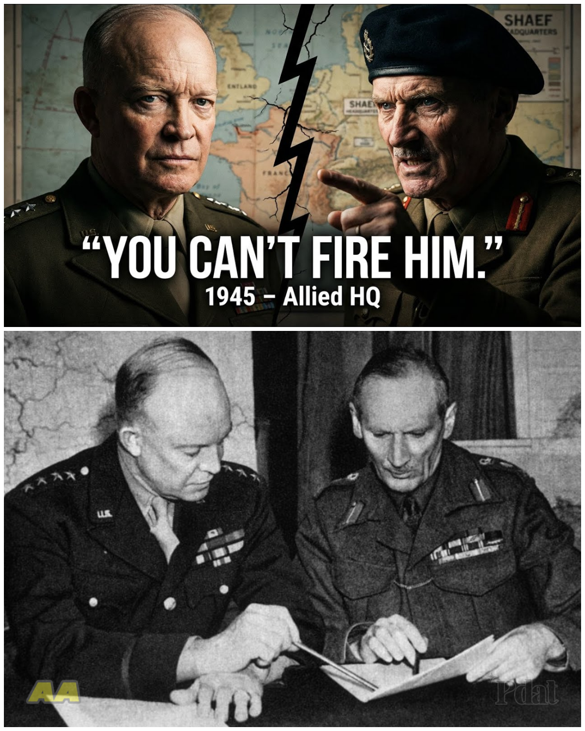 The Day Montgomery Tried to Fire an American General (And Eisenhower Said No)