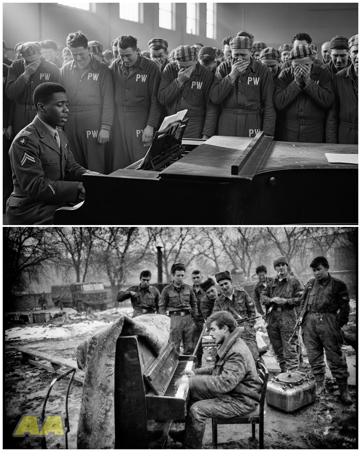 When a Black Soldier Played for German Prisoners: The Performance That Shattered Prejudices!