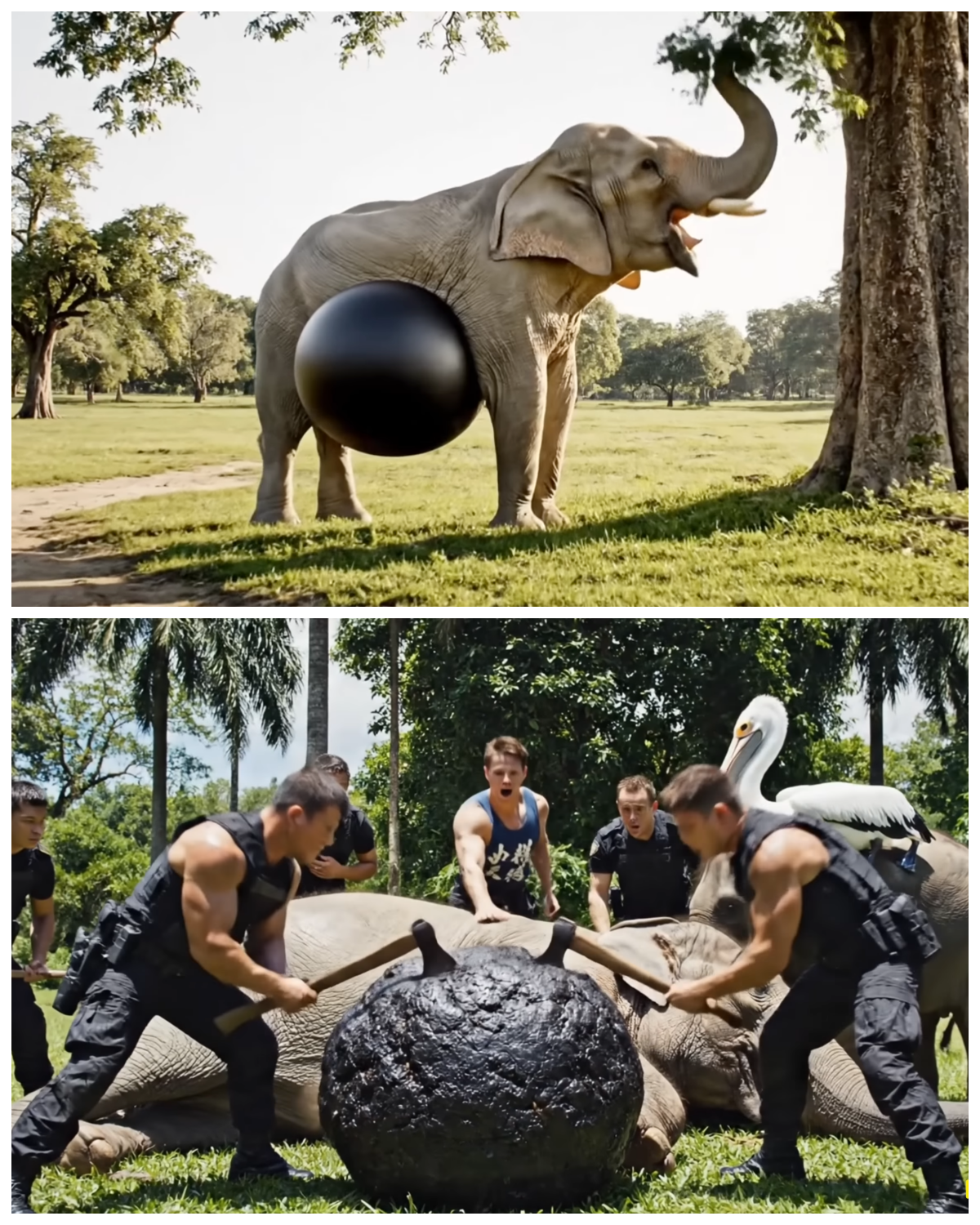 “Daring Rescue Mission: Officers and a Pelican Join Forces to Save a Baby Elephant from the Clutches of Danger! âš¡” – In a shocking saga of bravery and betrayal, a baby elephant’s fate hangs in the balance as a pelican and fearless officers embark on a life-or-death mission. With danger lurking at every turn, secrets unravel, and the stakes rise higher than ever. Will this extraordinary team succeed against all odds, or will their efforts end in heartbreak? Get ready for a tale that will grip your heart and leave you wanting more! 👇
