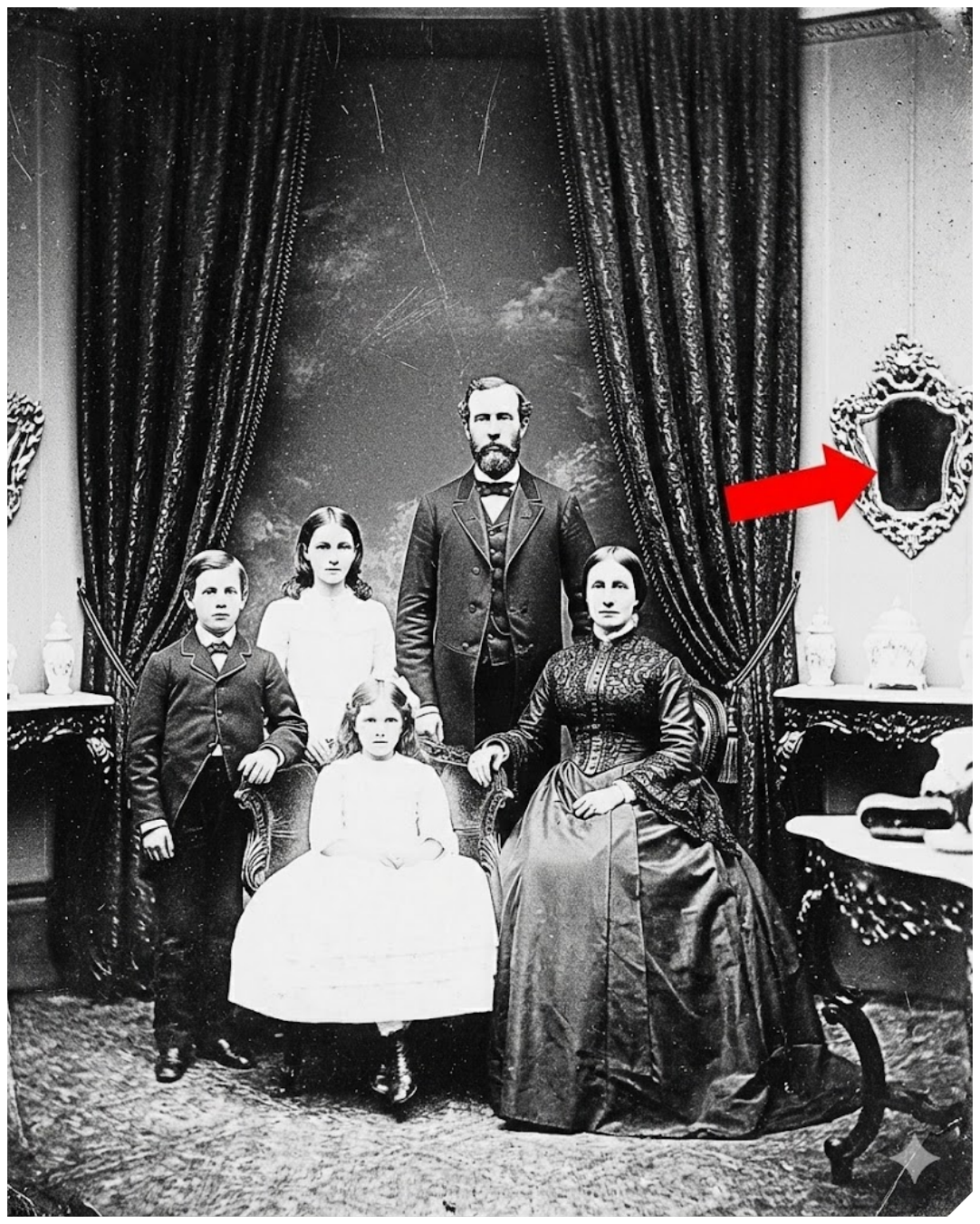 It was just a portrait of a noble family — but a detail in the mirror revealed their dark secret