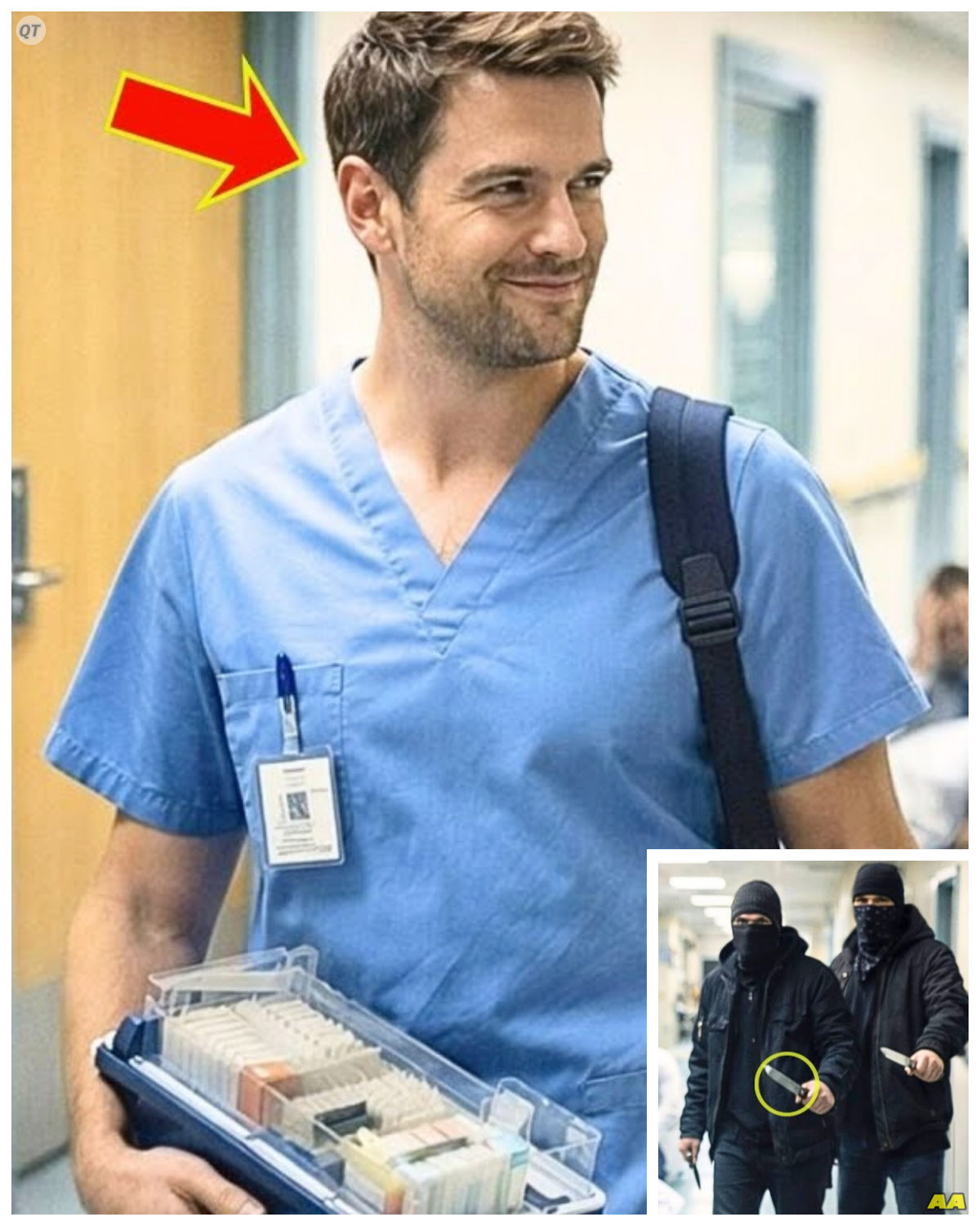 Nobody Knew the Night Nurse Was a Hell’s Angel — Until Gangsters Attacked the Hospital Ward, Then…  The three armed men who walked into Mercy General at 2:47 a.m.  made two mistakes.  First, they assumed the lone nurse at the desk was an easy target.  Second, they didn’t notice the faded scar running down his neck, the kind you get from a motorcycle wreck at 90 mph, or the way his hands never shook when he heard the pistol rack.  Marcus Ree had spent a decade as road captain for the Death Valley chapter of the Hell’s Angels.  He protected his brothers through barb roll brawls, turf wars, and desert ambushes.  Now he protected patients.  But tonight, when the Vega cartel came for a dying witness in his ward, Marcus would have to choose.  Stay invisible or become the monster he’d spent 7 years trying to bury.  Before we go any further, I want to ask you something.  If this story already has you curious about what happens next, would you mind hitting that like button? It really helps us share more stories like this one.  And if you enjoy tales of courage and second chances, subscribe to the channel.  We’ve got more coming your way.  Thank you so much for being here.  Now, let’s find out what happened that night.  Dawn broke over Chicago with the kind of gray light that makes everything look tired.  In the administrative wing of Mercy General Hospital, Marcus Reeves sat in a leather chair that wasn’t meant for people like him.  His knuckles were wrapped in gauze that was already seeping red.  His scrubs, the pale blue ones he’d put on just 9 hours earlier, were torn at the shoulder and stained with blood that wasn’t his.  Not all of it, anyway.  Across the desk, hospital administrator Margaret Chen hadn’t blinked in what felt like an hour…………. Full in the comment 👇