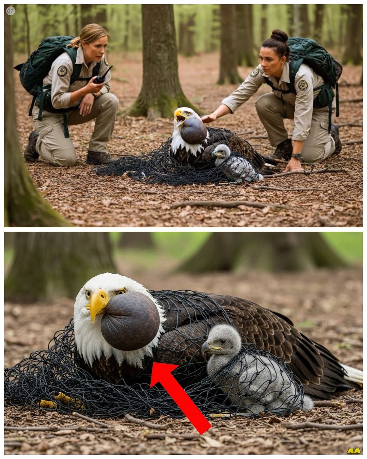 A Sick Mother Eagle and Her Eaglet Were Helpless for Hours – What Rescuers Did Next Shocked Everyone