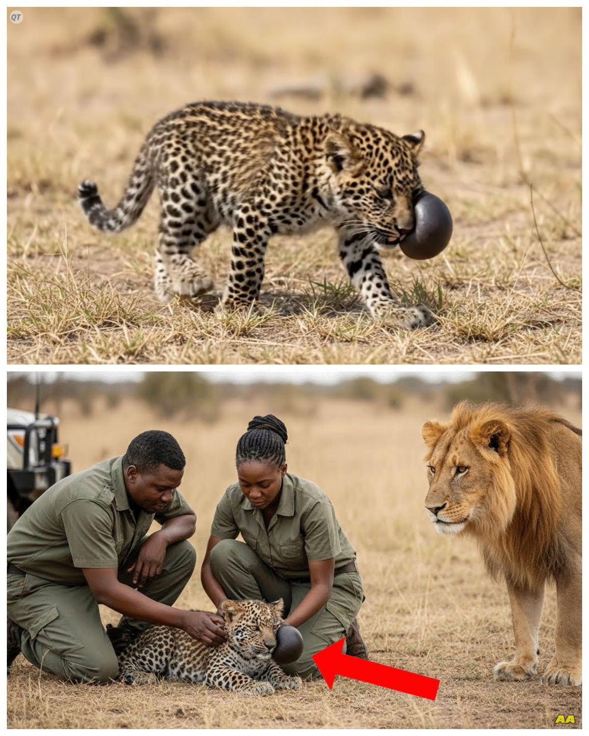 A Lion Saved a Sick Orphaned Cub by Searching for Help for Hours — A Heartwarming Story