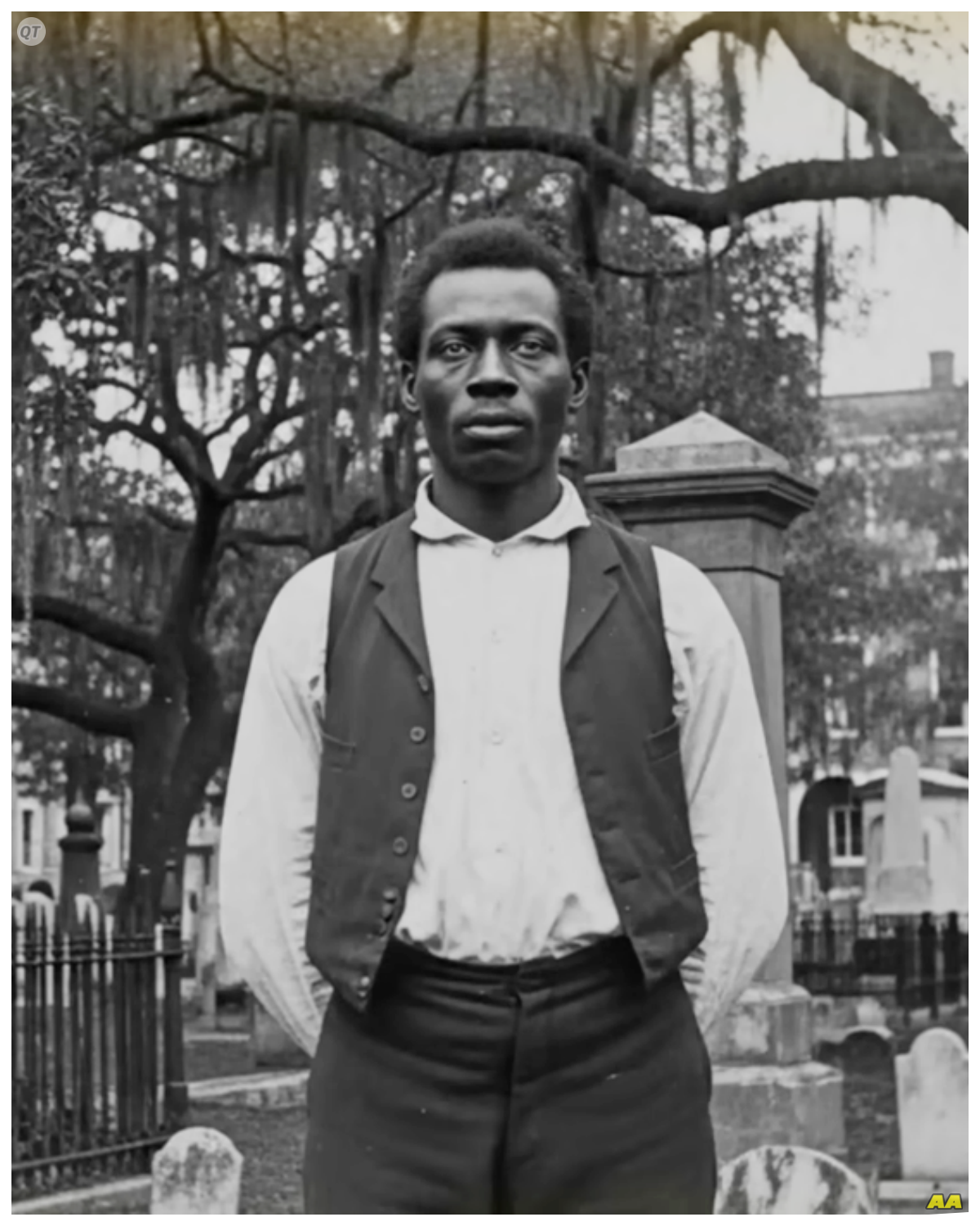 Solomon’s Revenge: The Charleston Slave Who Buried 9 Masters Alive Beneath the ancient oak trees of St.Michael’s Cemetery in Charleston, South Carolina, lie nine graves that the city’s most prominent families refused to discuss. Each headstone bears the name of a wealthy plantation owner who died between 1851 and 1855, all under mysteriously similar circumstances. Sudden paralysis followed by what physicians of the time called merciful death. But in 1923, when the cemetery underwent renovation, groundskeepers made a horrifying discovery that city officials immediately ordered sealed from public record. Inside each of those nine coffins, the wooden lids bore deep scratch marks from fingernails, and the bodies lay in positions suggesting desperate struggles. What the authorities found next would haunt Charleston’s elite for generations. A leather journal buried beneath the cemetery’s oldest magnolia tree, written in the careful handwriting of a man named Solomon Fairfax, detailing four years of calculated revenge that began with a family’s screams and ended with nine men buried alive. Before we continue with the story of Solomon Fairfax and the dark secret that transformed a gentle healer into Charleston’s most methodical killer, we need you to be part of our community of truth seekers. Hit that subscribe button and ring the notification bell so you never miss these buried stories from America’s past. And tell us in the comments, what state are you listening from? We love hearing from our audience across the country. The journal’s first entry, dated March 15th, 1851, began with a single line that would explain everything………..