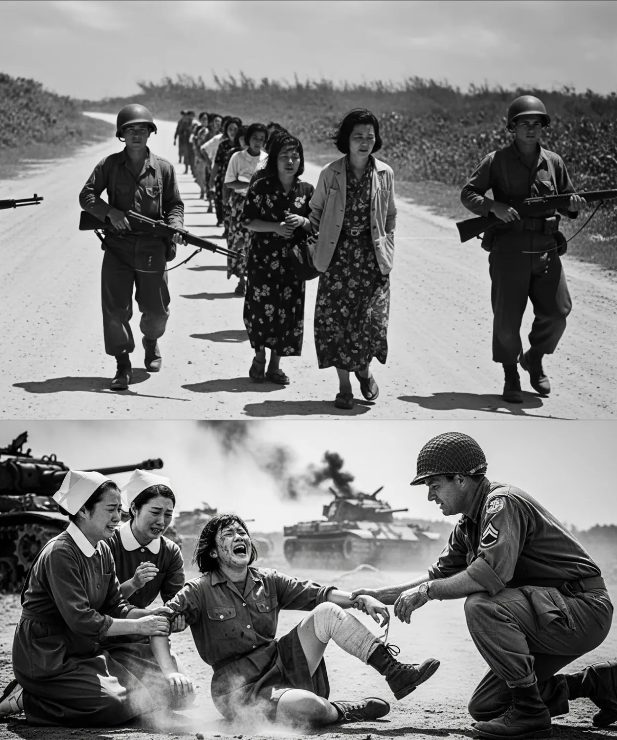 “She Can’t Walk Anymore” — Japanese Women POWs Carried Their Tortured Friend, U.S.Medics Rushed