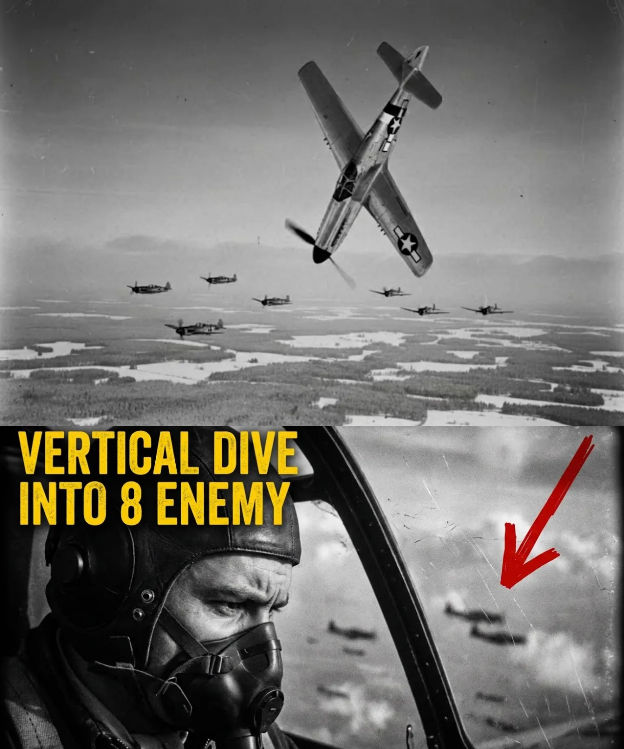 They Mocked His P-51 “Knight’s Charge” Dive — Until He Broke Through 8 FW-190s Alone