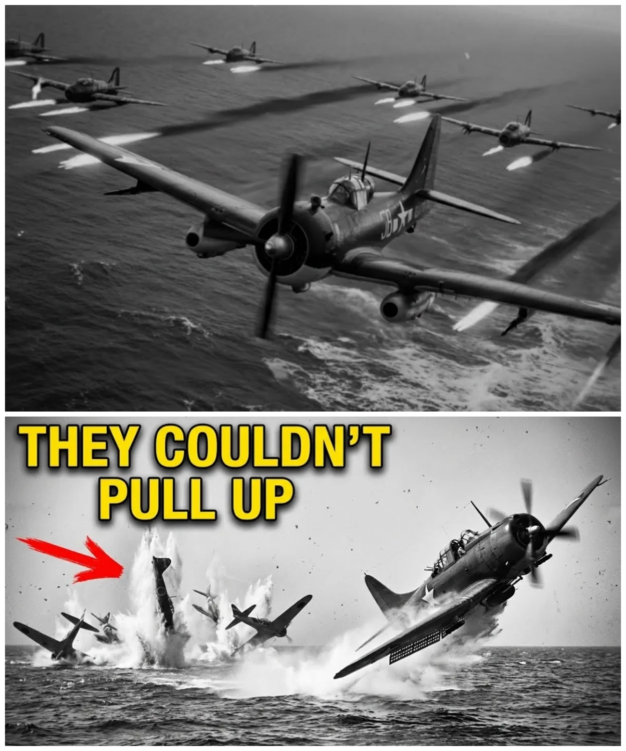 “Pull Up! Pull Up!” — German Radios Screamed When a Dive Bomber Baited 6 Zeros Into the Water