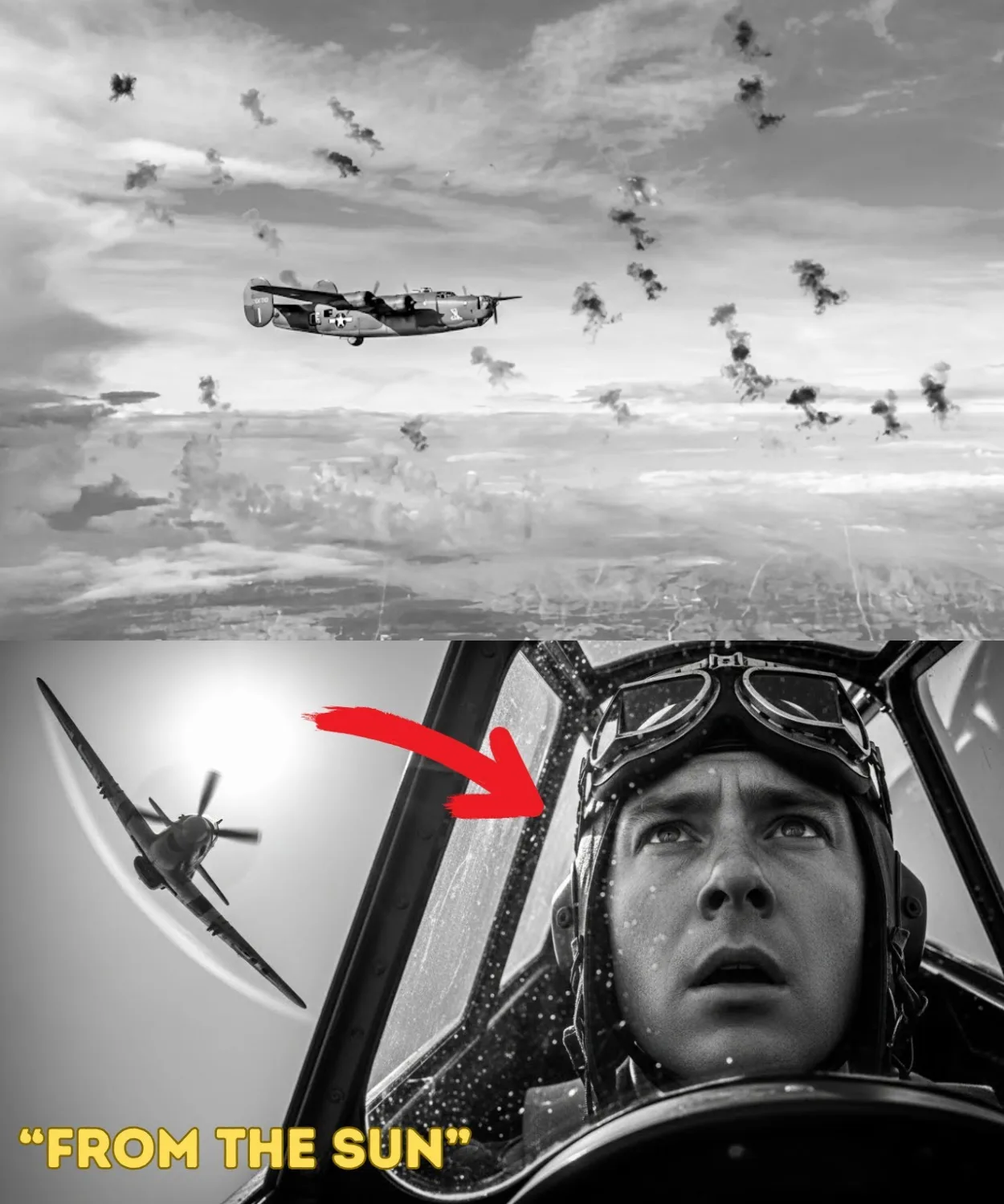 “He’s Coming From the Sun!” — German Pilots Warned Too Late as a P 51 Made a One Pass Attack