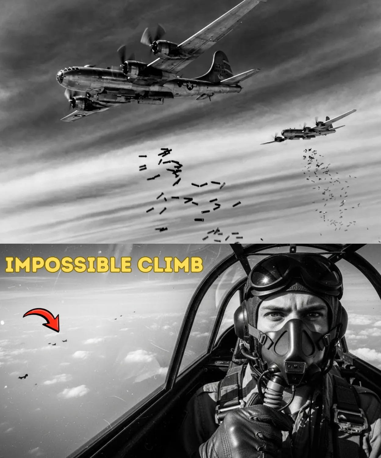 “He’s Backing Up the Dive!” — German Radios Went Dead as a P 51 Reversed on 9 Attackers