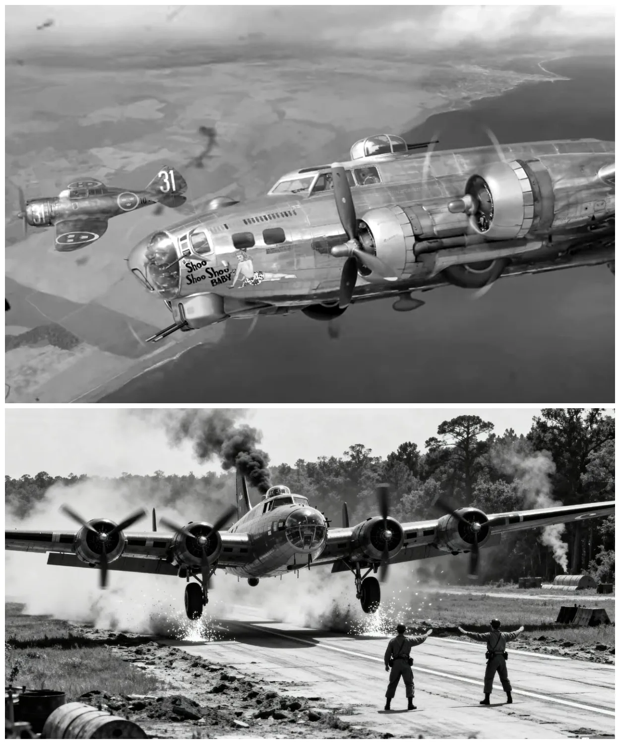 How One Pilot’s ‘Suicidal’ Landing Method Saved Crippled B-17s on Tiny Airfields