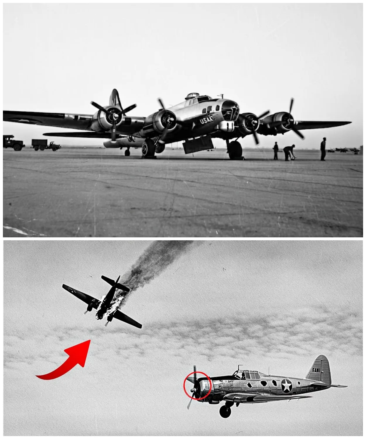 Germans Thought It Was Wreckage — Until Two “Piggyback” B-17s Kept Flying and Shooting Back