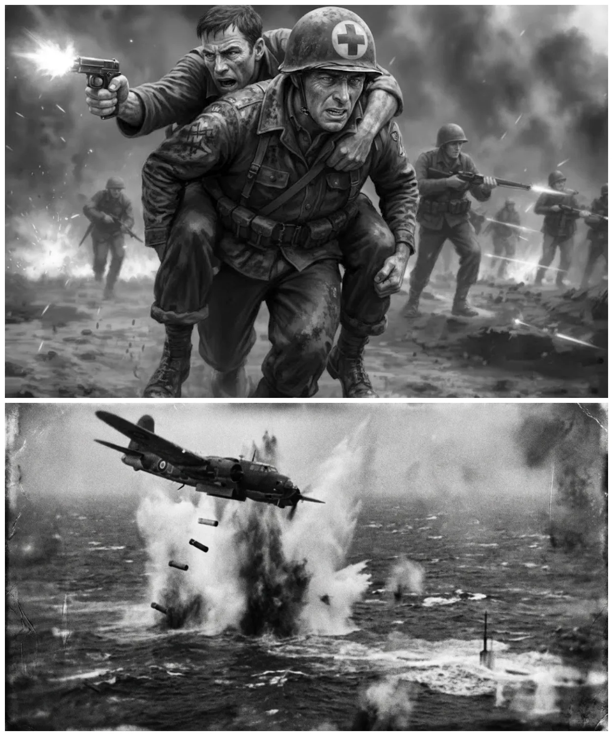 U-Boat Fired First — He Dropped Charges Furiously, Crushed Sub in 8 Minutes