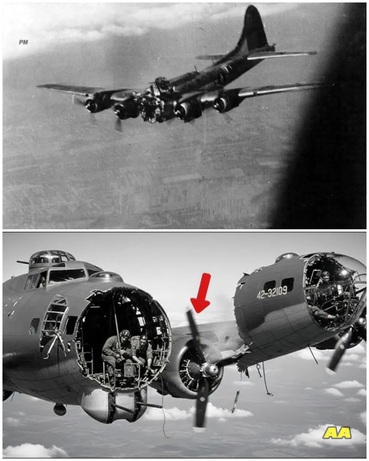 When This B-17 Lost Its Entire Nose — This Crew Flew 10 Minutes Pulling Bare Cables