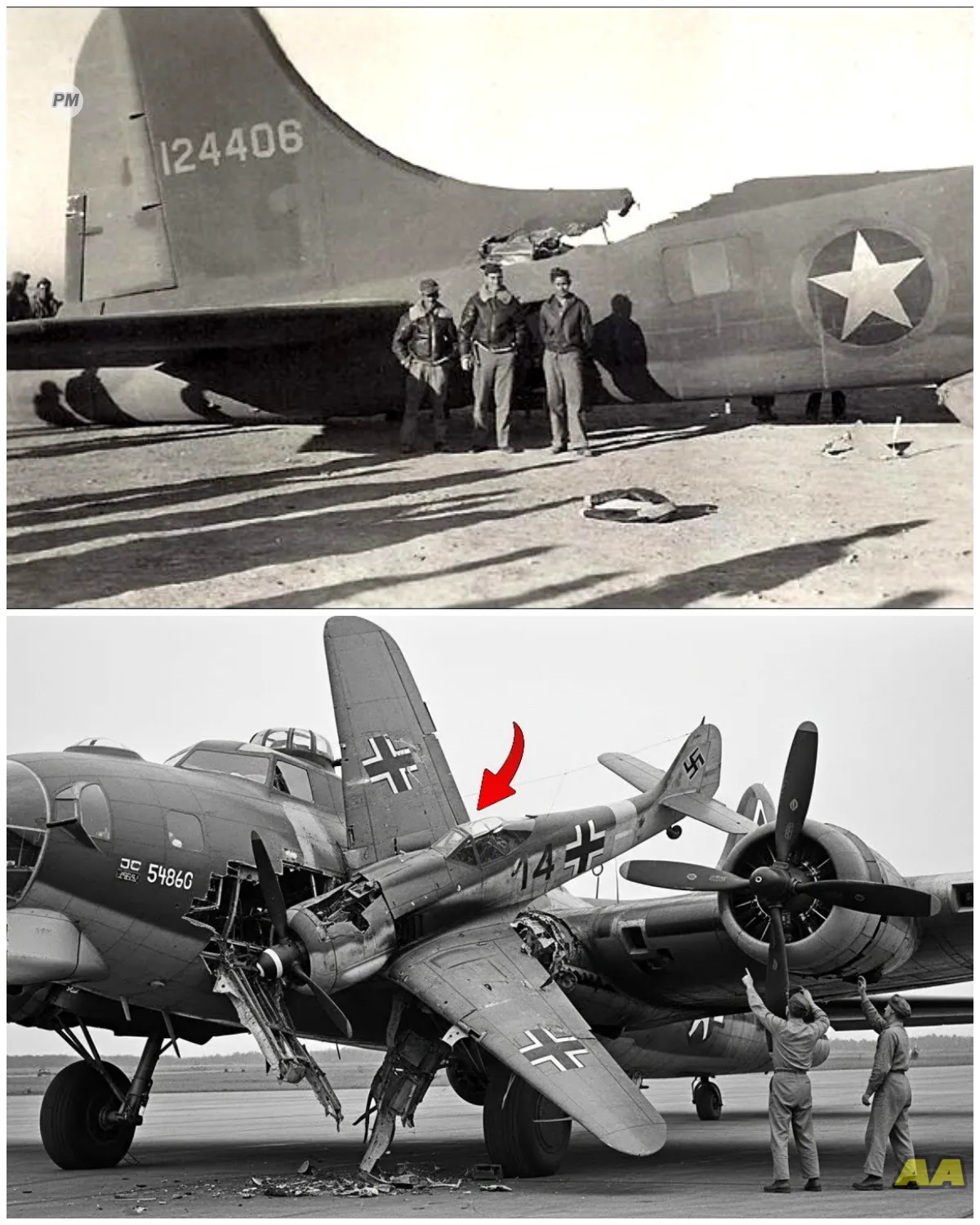 When This German Fighter Flew Into His B-17 — He Landed With It Still Inside