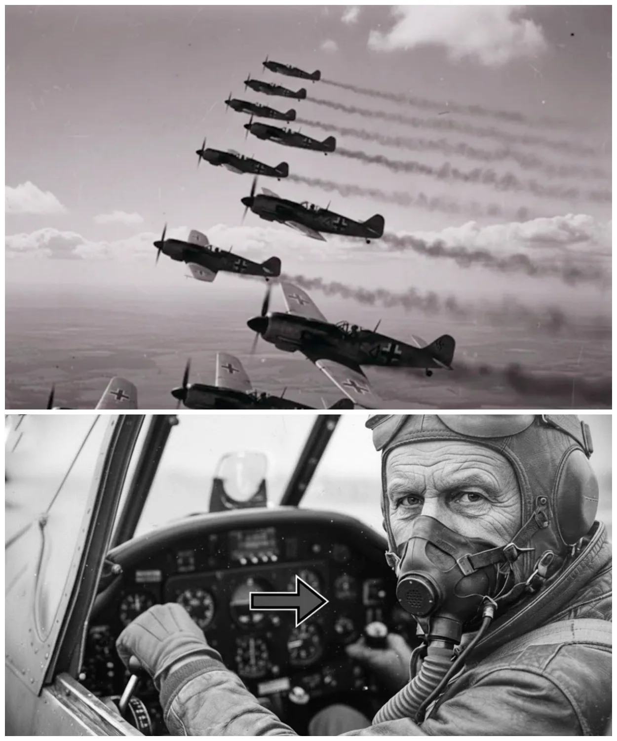 P-51 Mustang Pilot Escapes 12 German Fighters at Full Speed