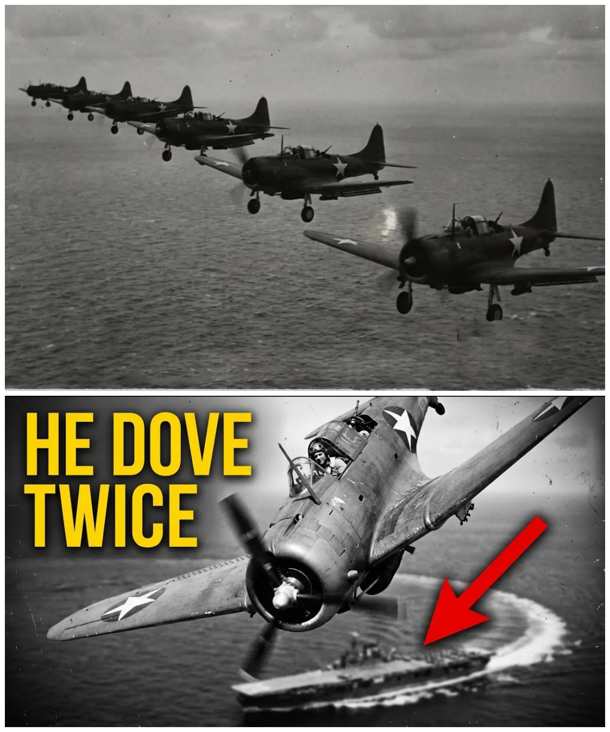 The Only Pilot to Hit Two Enemy Carriers in One Battle