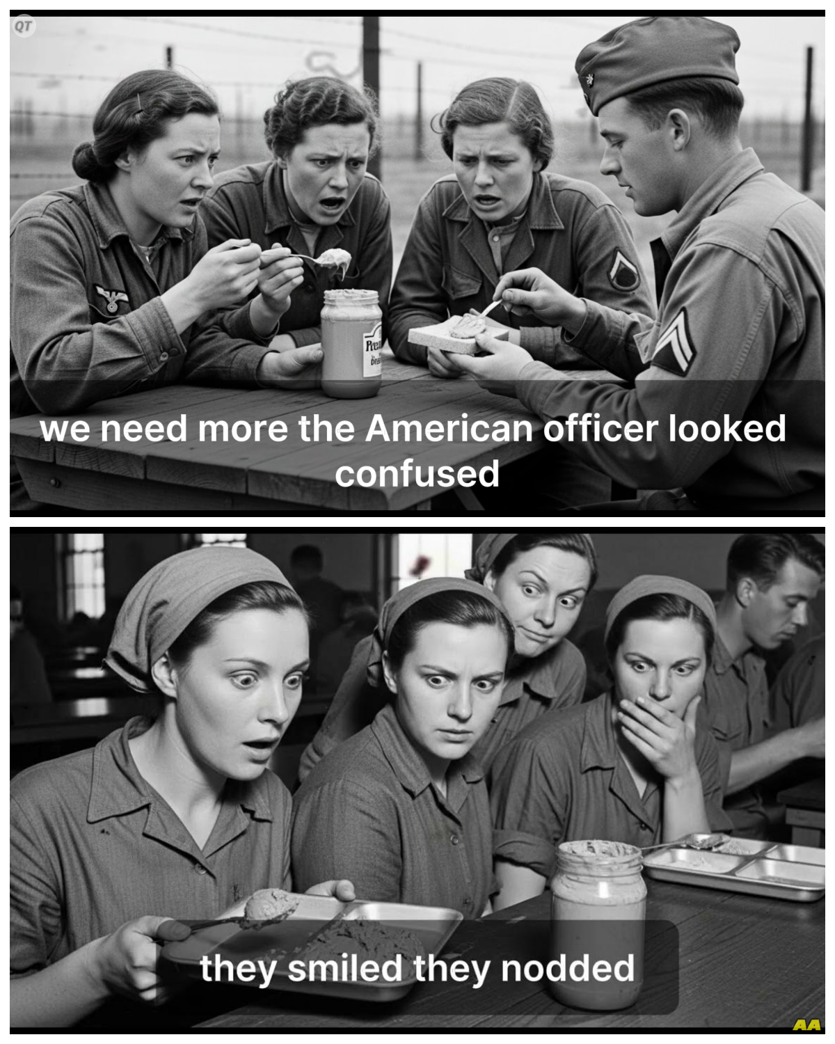 “Eat This Brown Paste” — German Women POWs Stunned by Americans Living on Peanut Butter Daily
